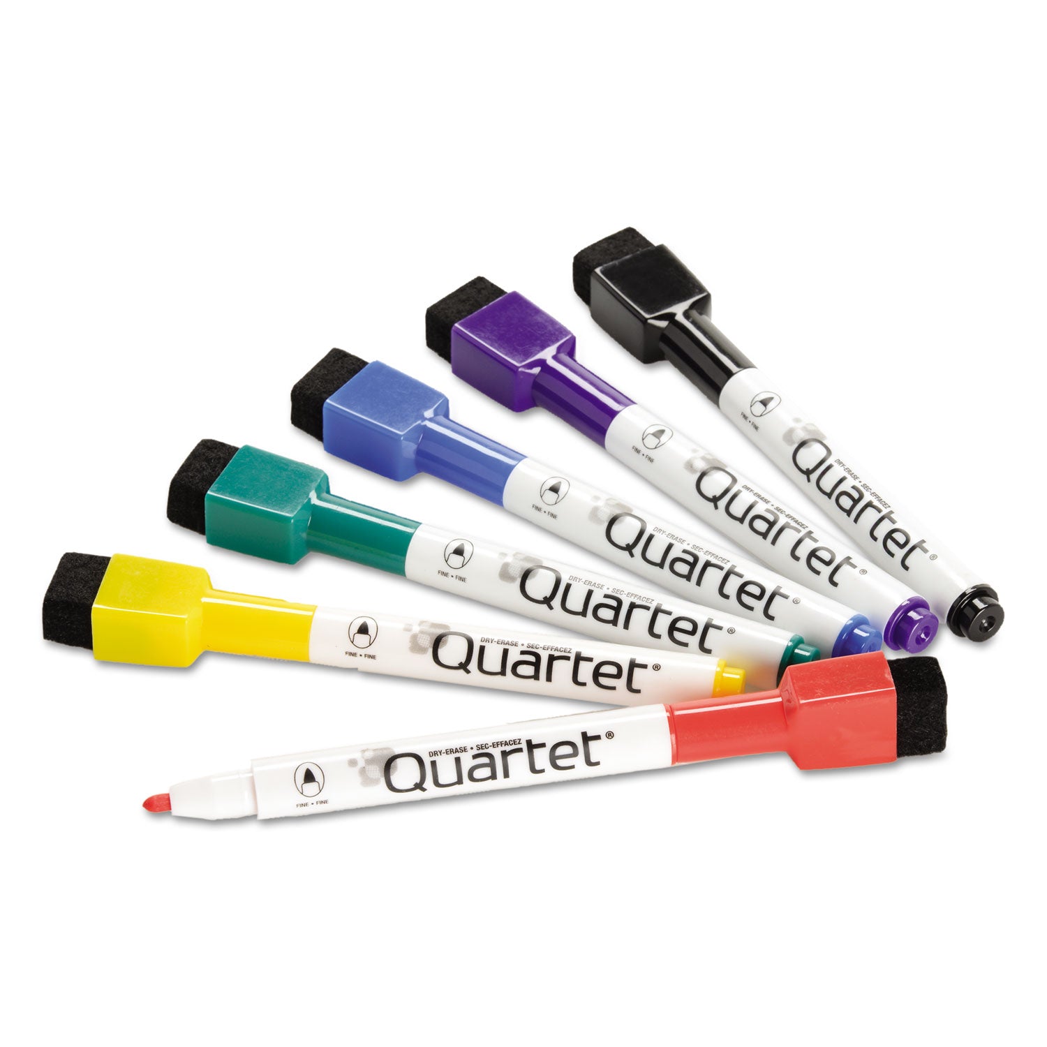 Low-Odor ReWritables Dry Erase Mini-Marker Set, Fine Bullet Tip, Assorted Classic Colors, 6/Set -