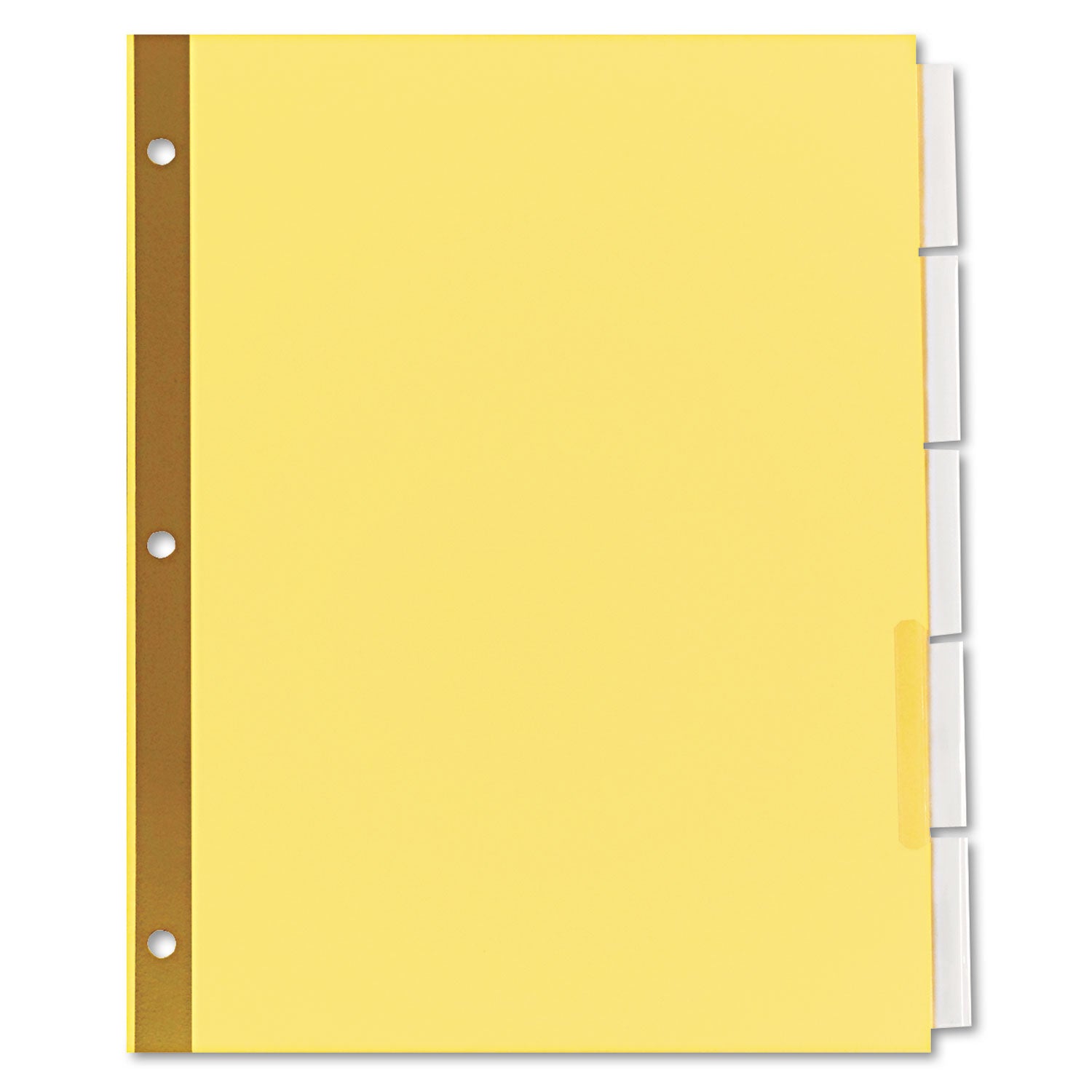 Deluxe Extended Insertable Tab Indexes, 5-Tab, 11 x 8.5, Buff, Clear Tabs, 6 Sets -