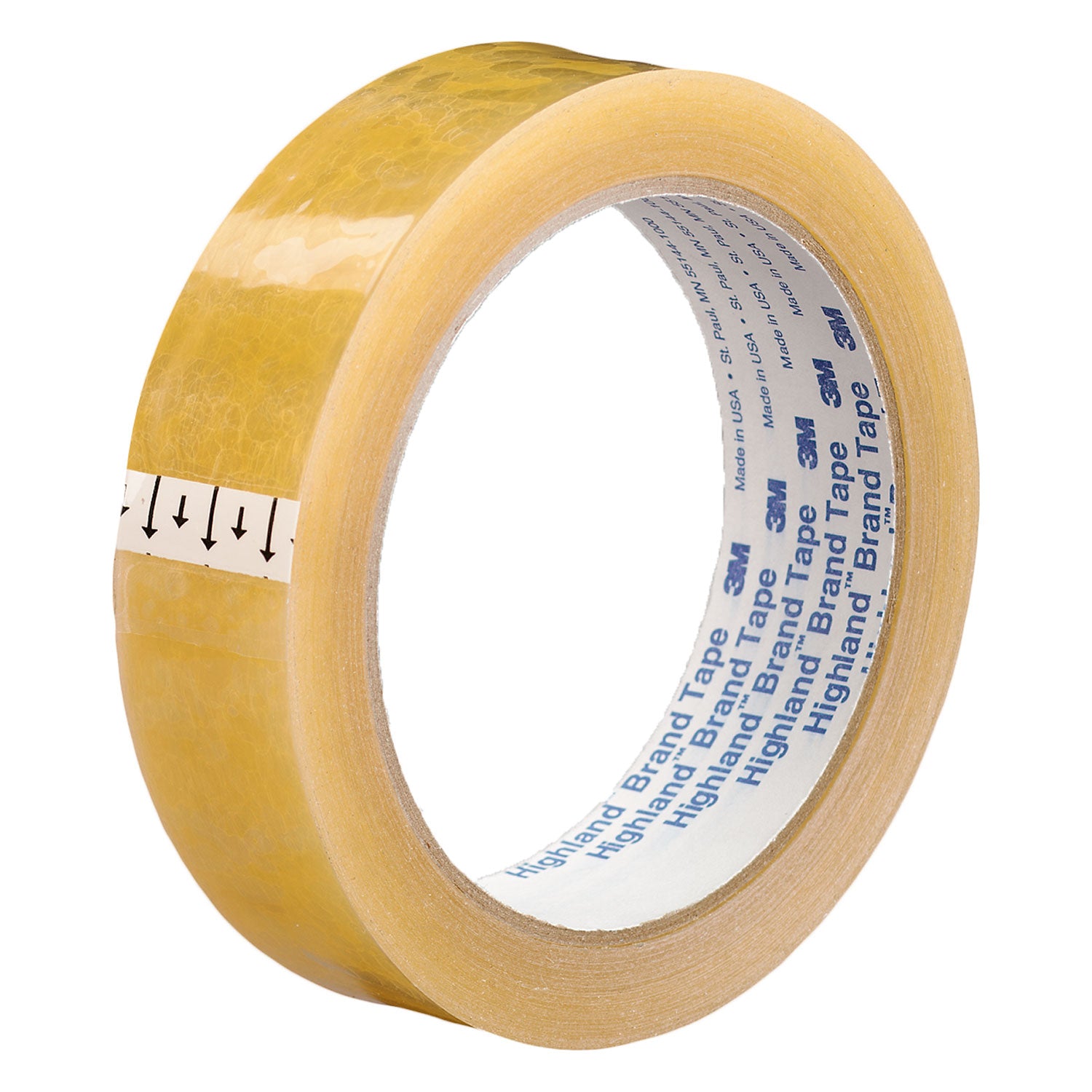 Transparent Tape, 3" Core, 1" x 72 yds, Clear -