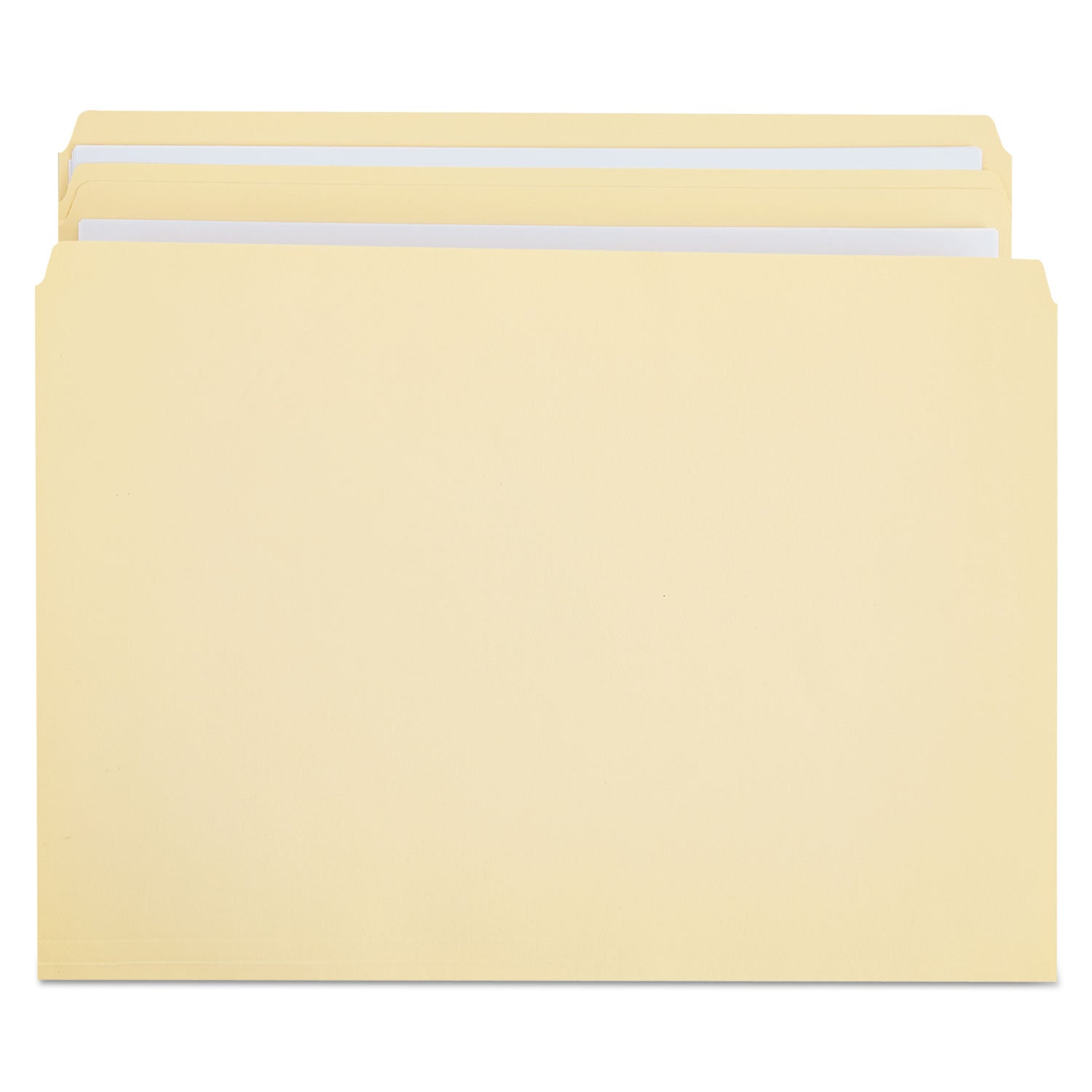 Double-Ply Top Tab Manila File Folders, Straight Tabs, Letter Size, 0.75" Expansion, Manila, 100/Box -