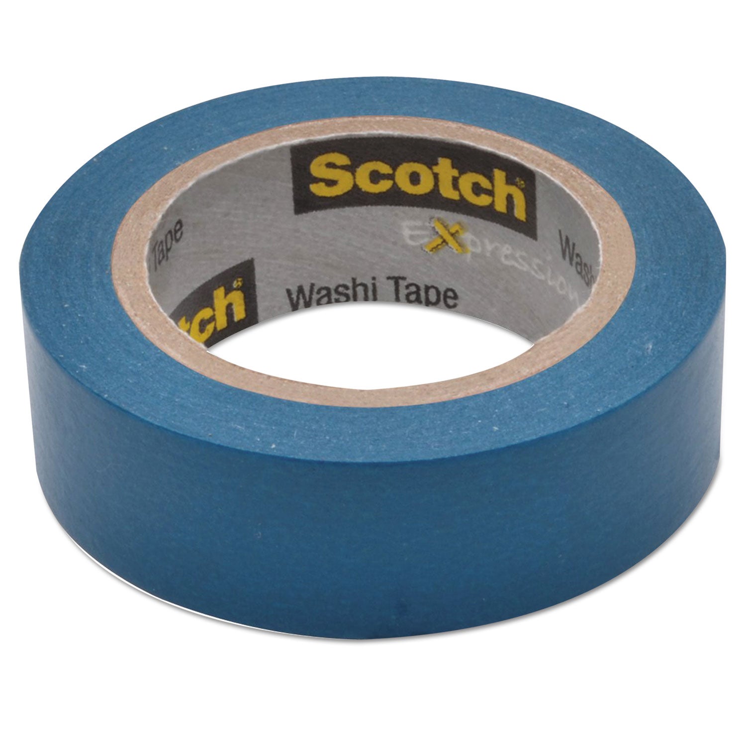 Expressions Washi Tape, 1.25" Core, 0.59" x 32.75 ft, Blue -