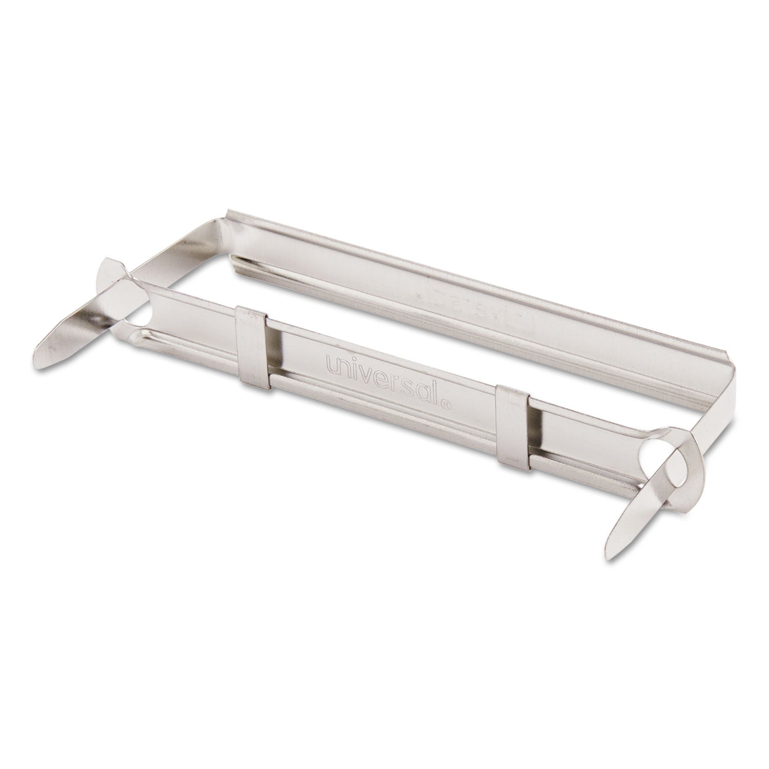 Two-Piece Two-Prong Paper Fastener Base and Compressor Sets, 1" Capacity, 2.75" Center to Center, Silver, 50/Box -