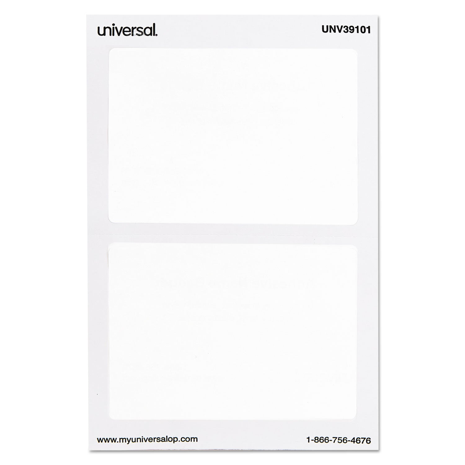 Plain Self-Adhesive Name Badges, 3 1/2 x 2 1/4, White, 100/Pack -