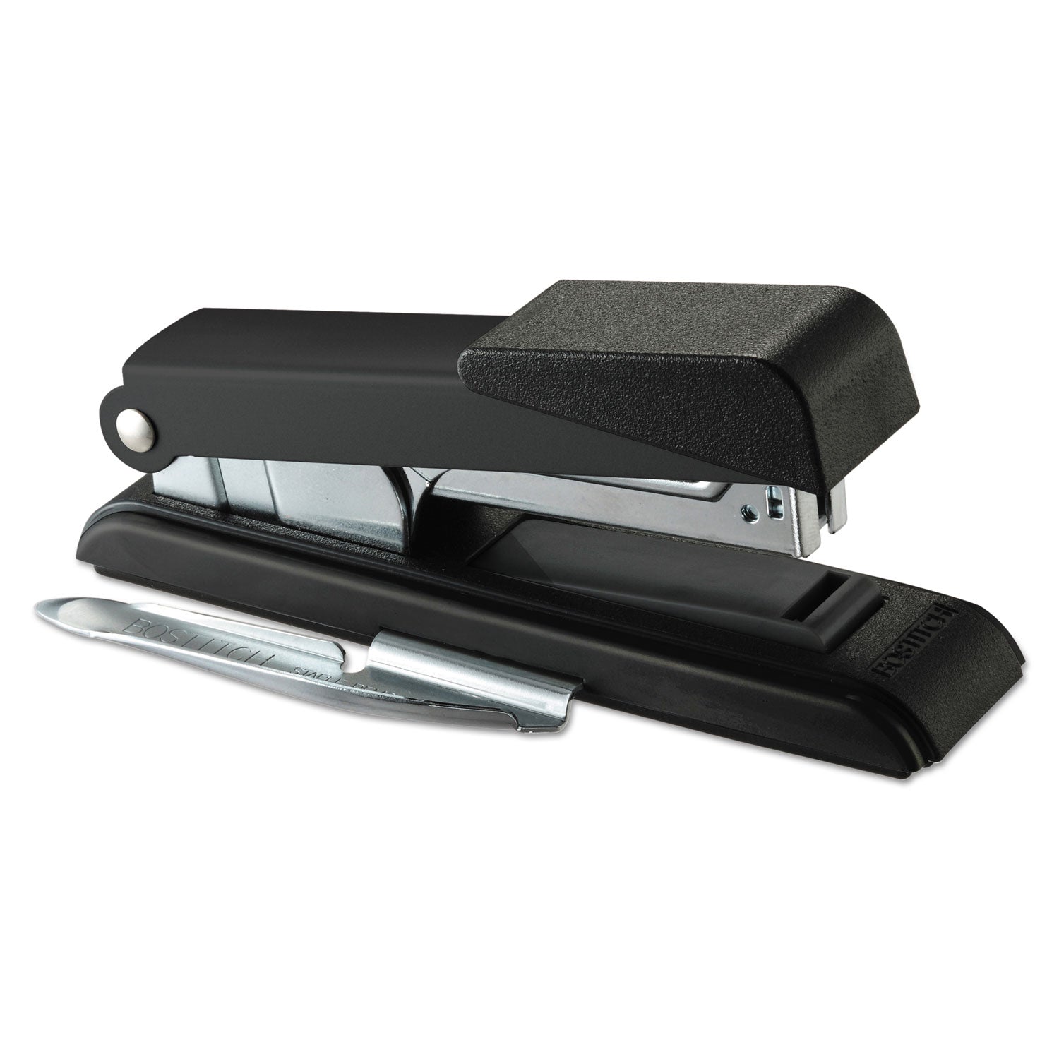 B8 PowerCrown Flat Clinch Premium Stapler, 40-Sheet Capacity, Black -