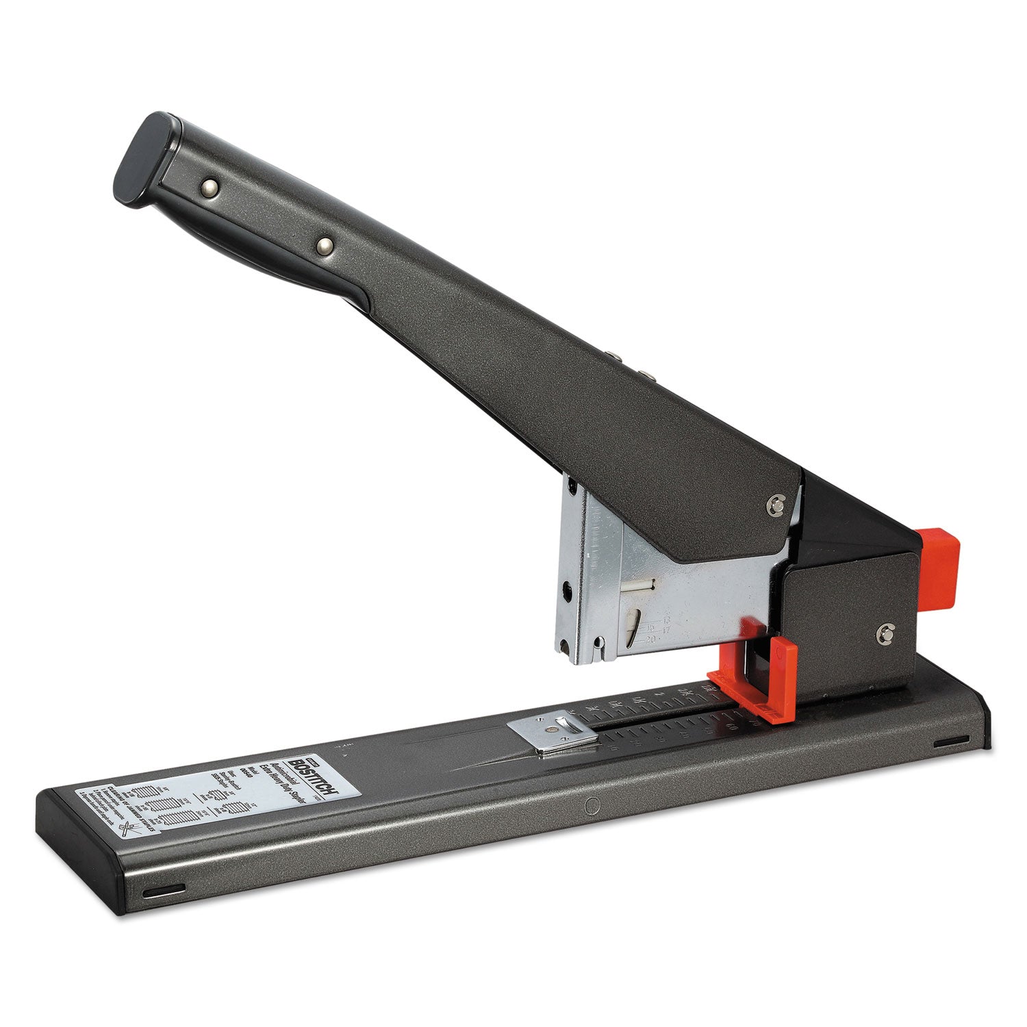 Antimicrobial 215-Sheet Extra Heavy-Duty Stapler, 215-Sheet Capacity, Black -