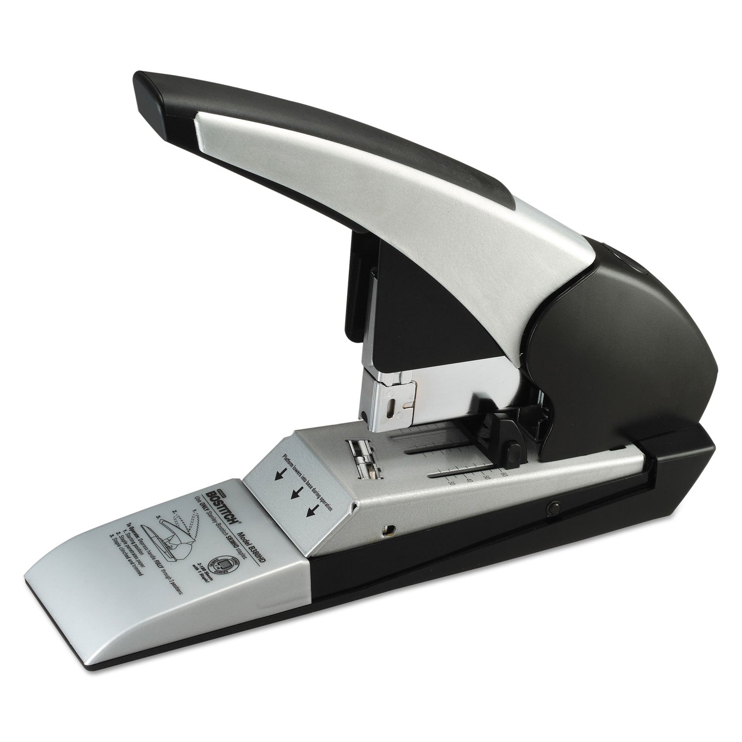 Auto 180 Xtreme Duty Automatic Stapler, 180-Sheet Capacity, Silver/Black -