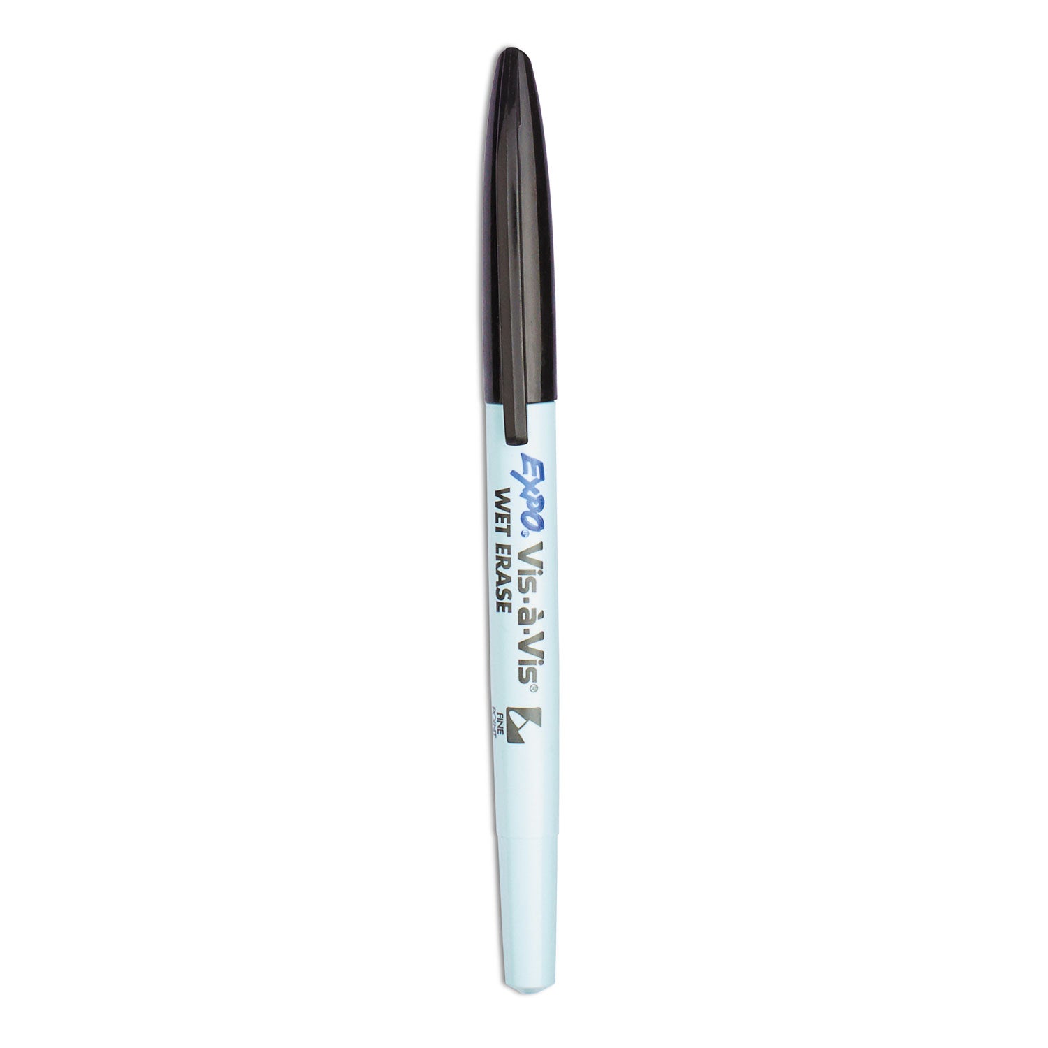 Vis-a-Vis Wet Erase Marker, Fine Bullet Tip, Black, Dozen -