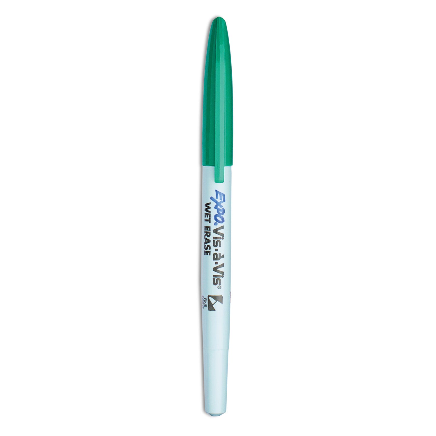 Vis-a-Vis Wet Erase Marker, Fine Bullet Tip, Green, Dozen -