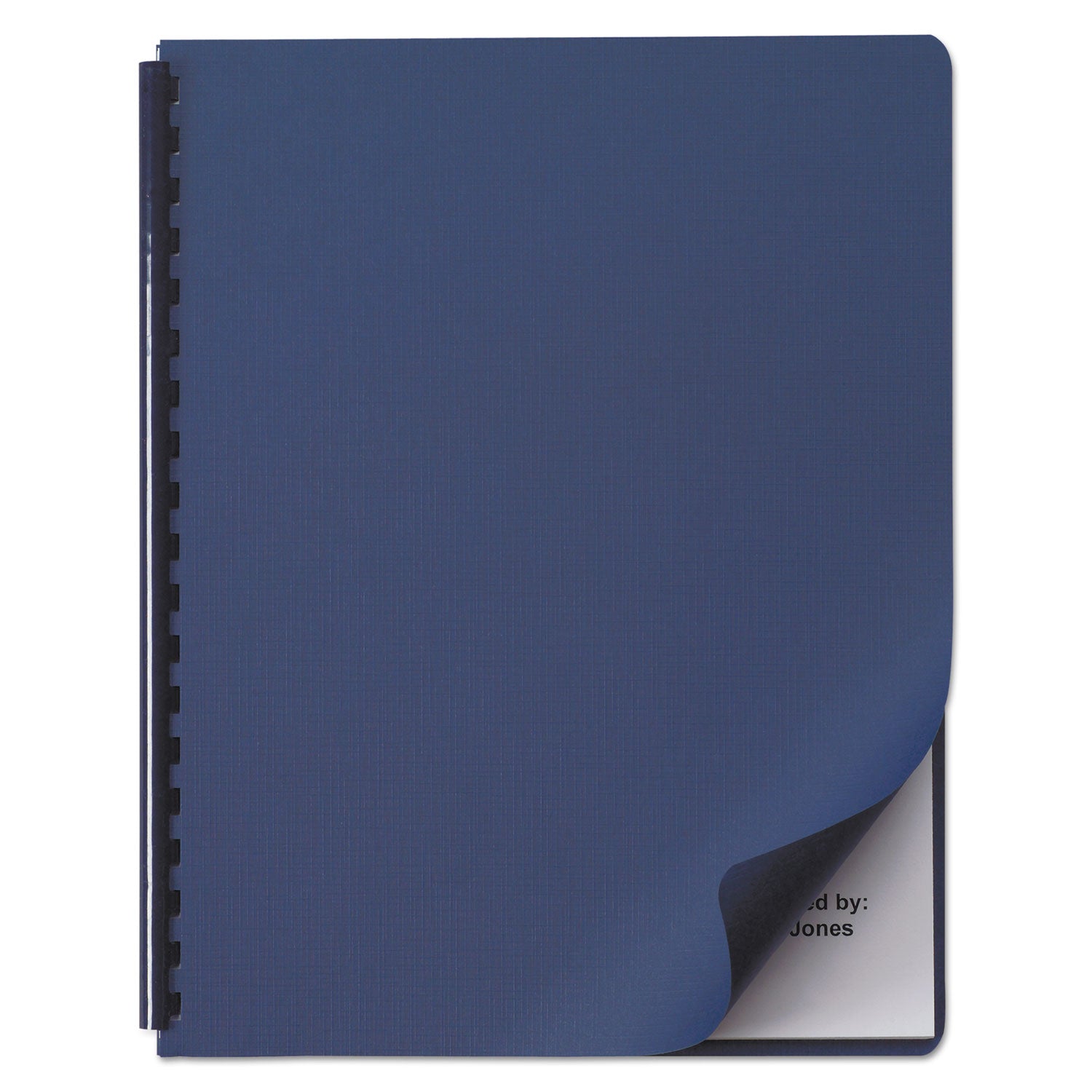 Linen Textured Standard Presentation Covers for Binding Systems, Navy, 11.25 x 8.75, Unpunched, 50/Pack -