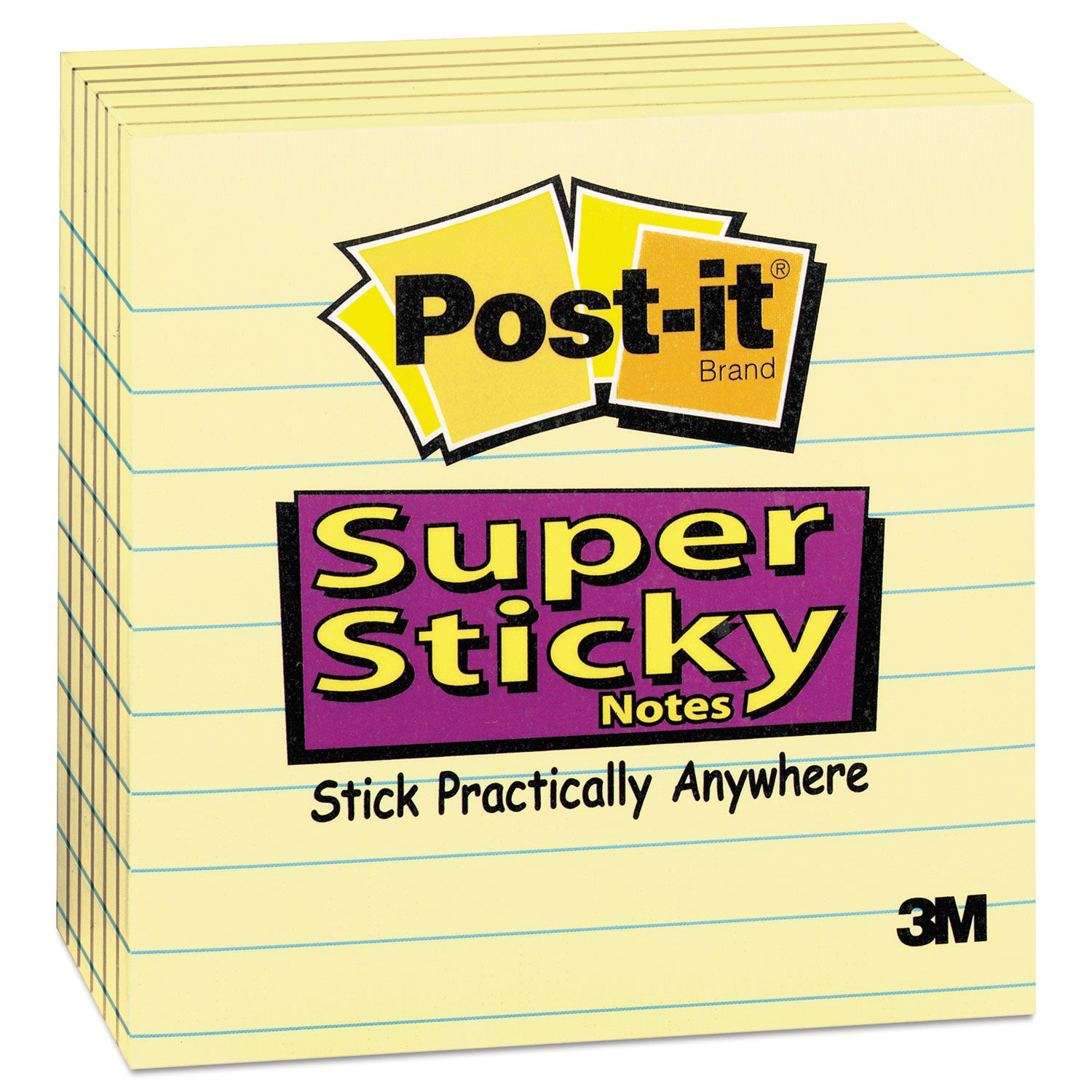Pads in Canary Yellow, Note Ruled, 4" x 4", 90 Sheets/Pad, 6 Pads/Pack -