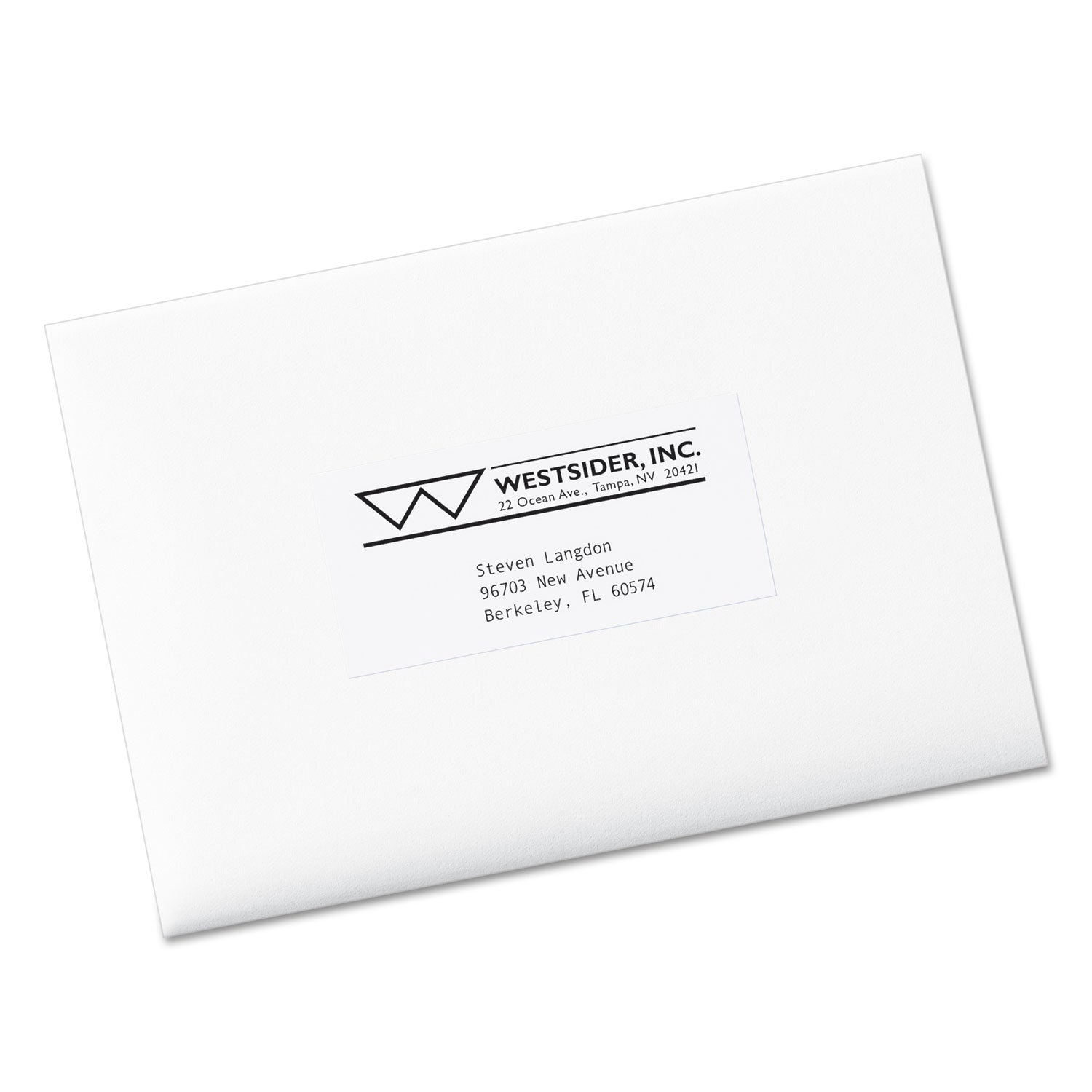Copier Mailing Labels, Copiers, 2 x 4.25, White, 10/Sheet, 100 Sheets/Box -