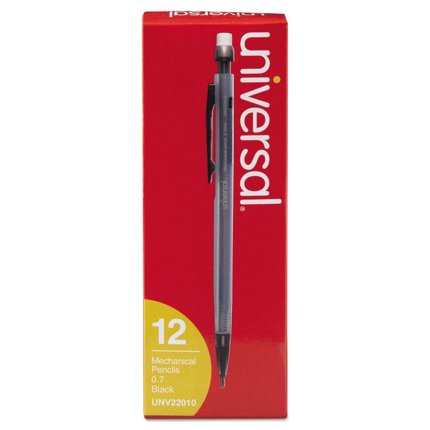 Mechanical Pencil, 0.7 mm, HB (#2), Black Lead, Smoke/Black Barrel, Dozen -