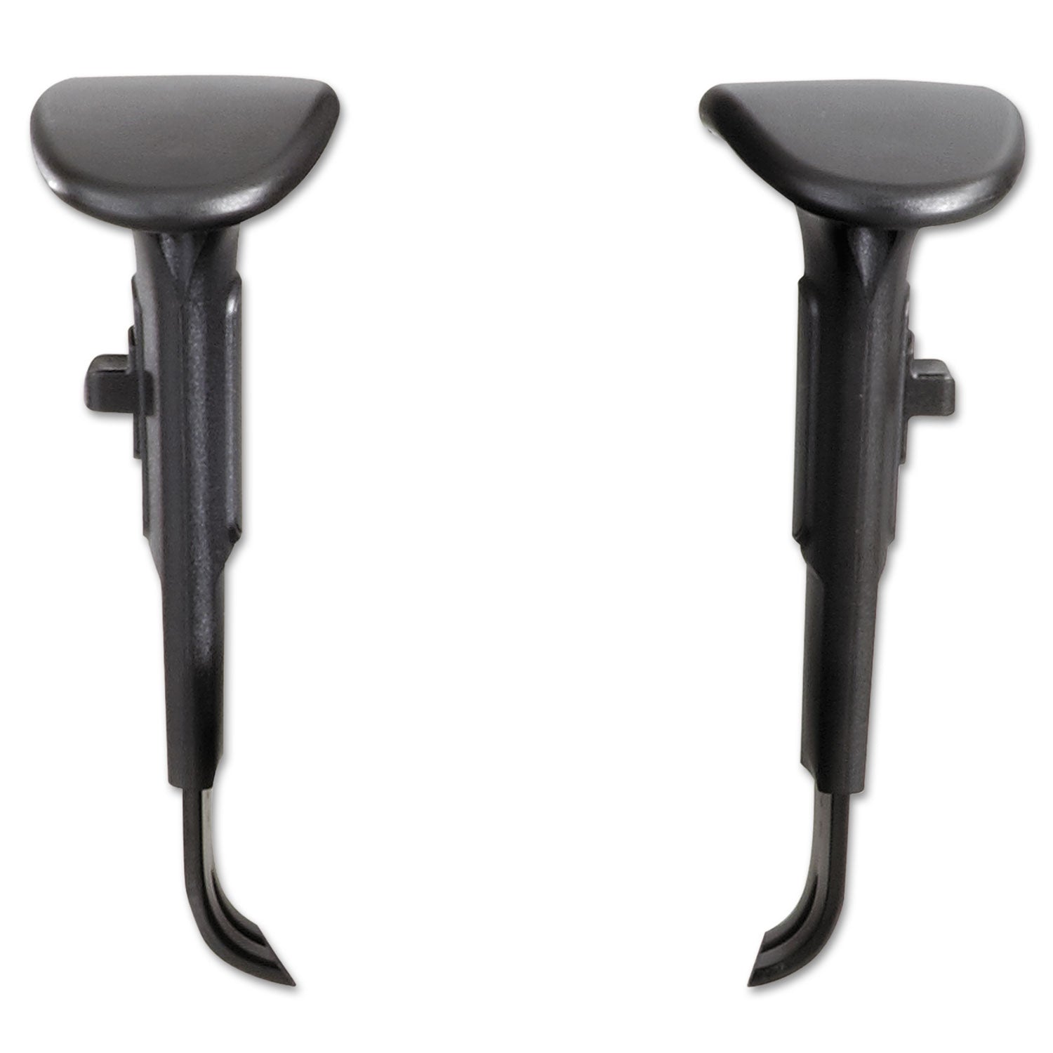 Adjustable T-Pad Arms for Safco Alday and Vue Series Task Chairs and Stools, 3.5 x 10.5 x 14, Black, 2/Set -