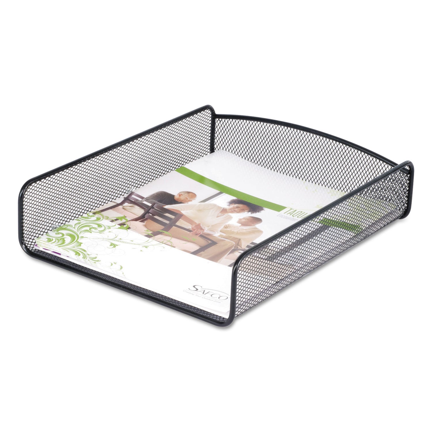 Onyx Desk Tray, 1 Section, Letter Size Files, 9.25" x 11.75" x 2.5", Black -