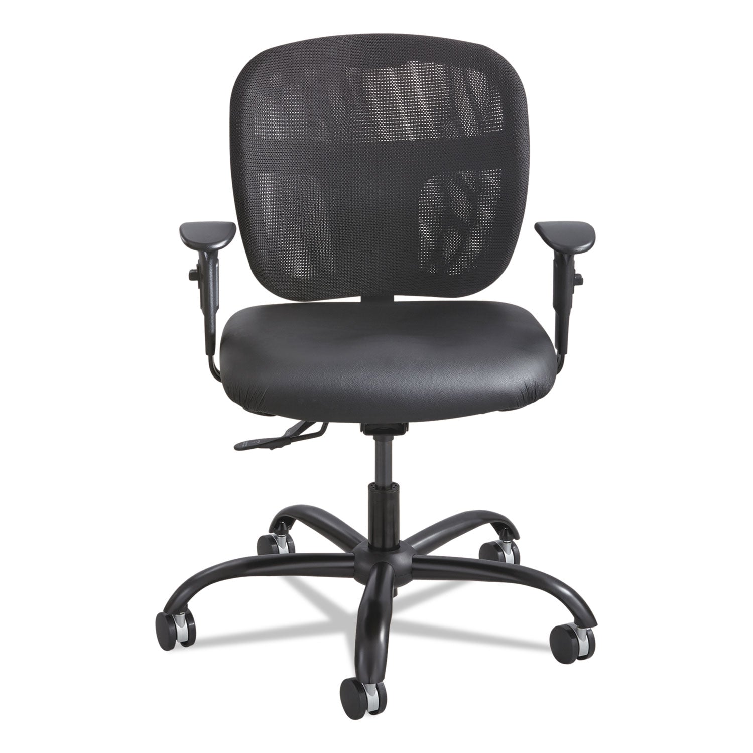 Vue Intensive-Use Mesh Task Chair, Supports Up to 500 lb, 18.5" to 21" Seat Height, Black -