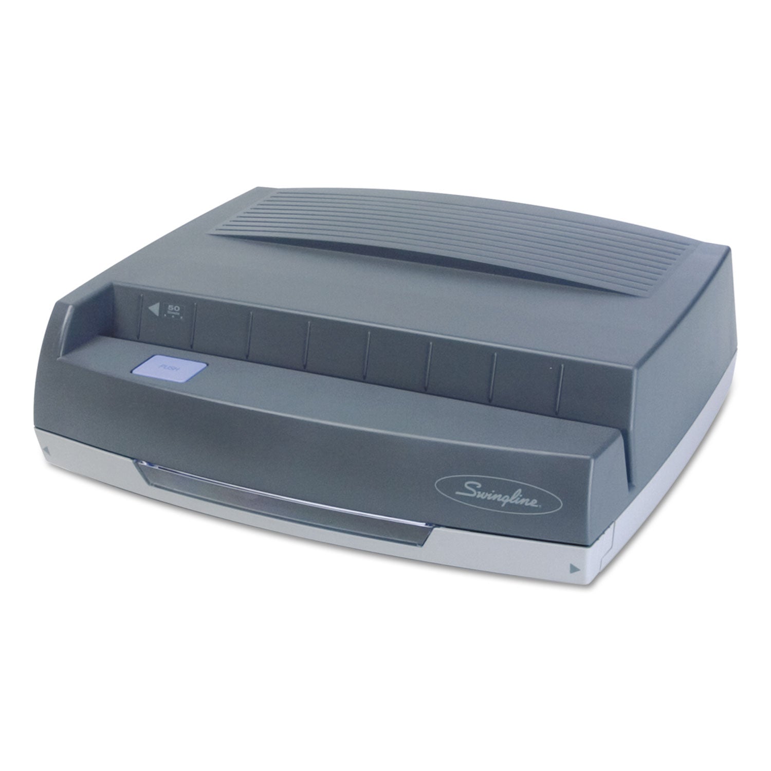 50-Sheet 350MD Electric Three-Hole Punch, 9/32" Holes, Gray -