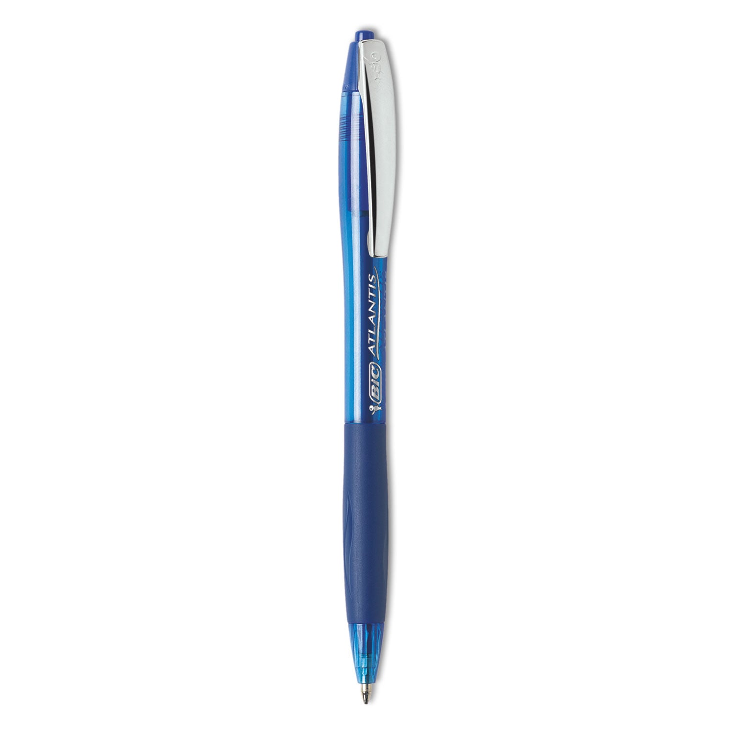 GLIDE Ballpoint Pen, Retractable, Medium 1 mm, Blue Ink, Translucent Blue/Blue Barrel, Dozen -