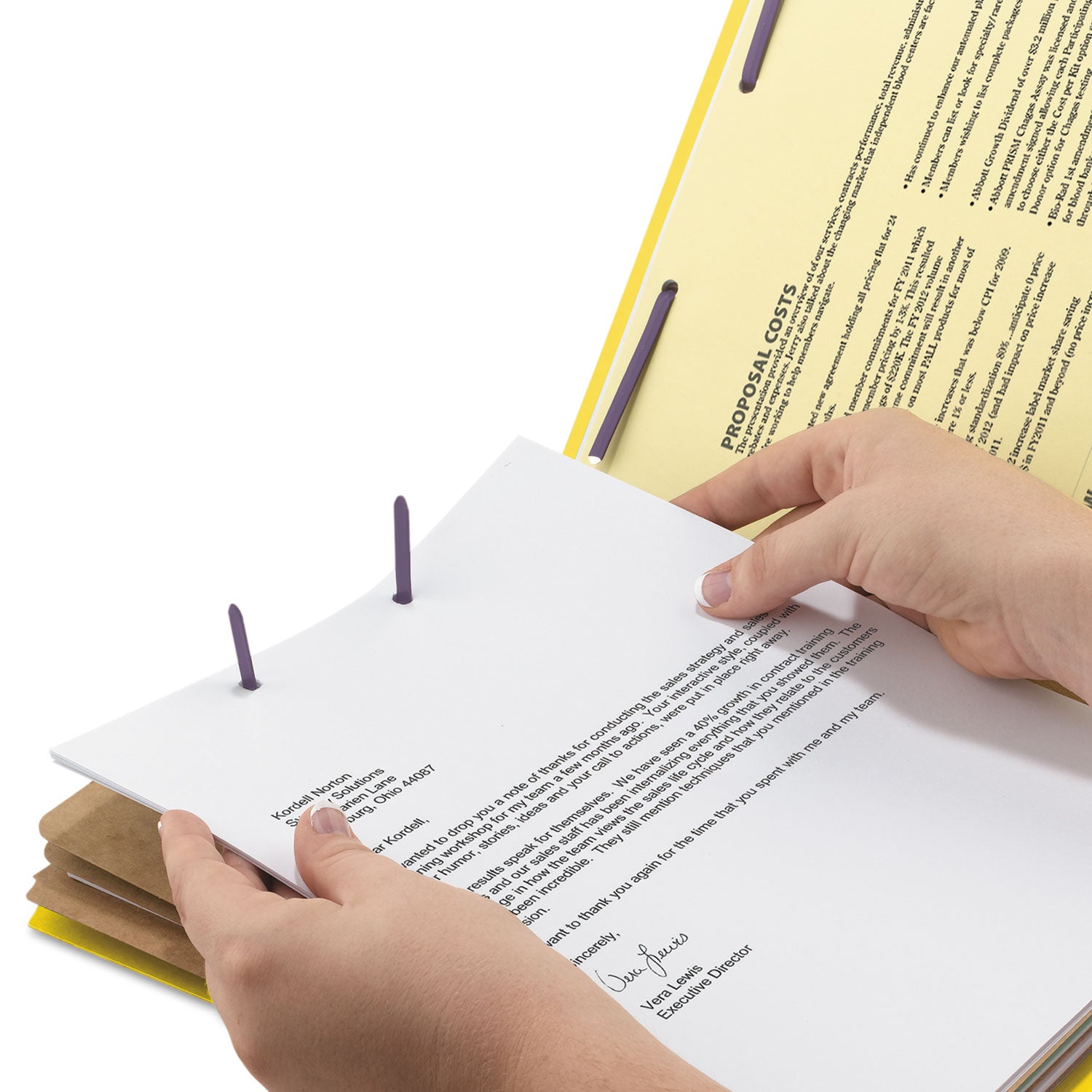 Eight-Section Pressboard Top Tab Classification Folders, Eight SafeSHIELD Fasteners, 3 Dividers, Letter Size, Yellow, 10/Box -