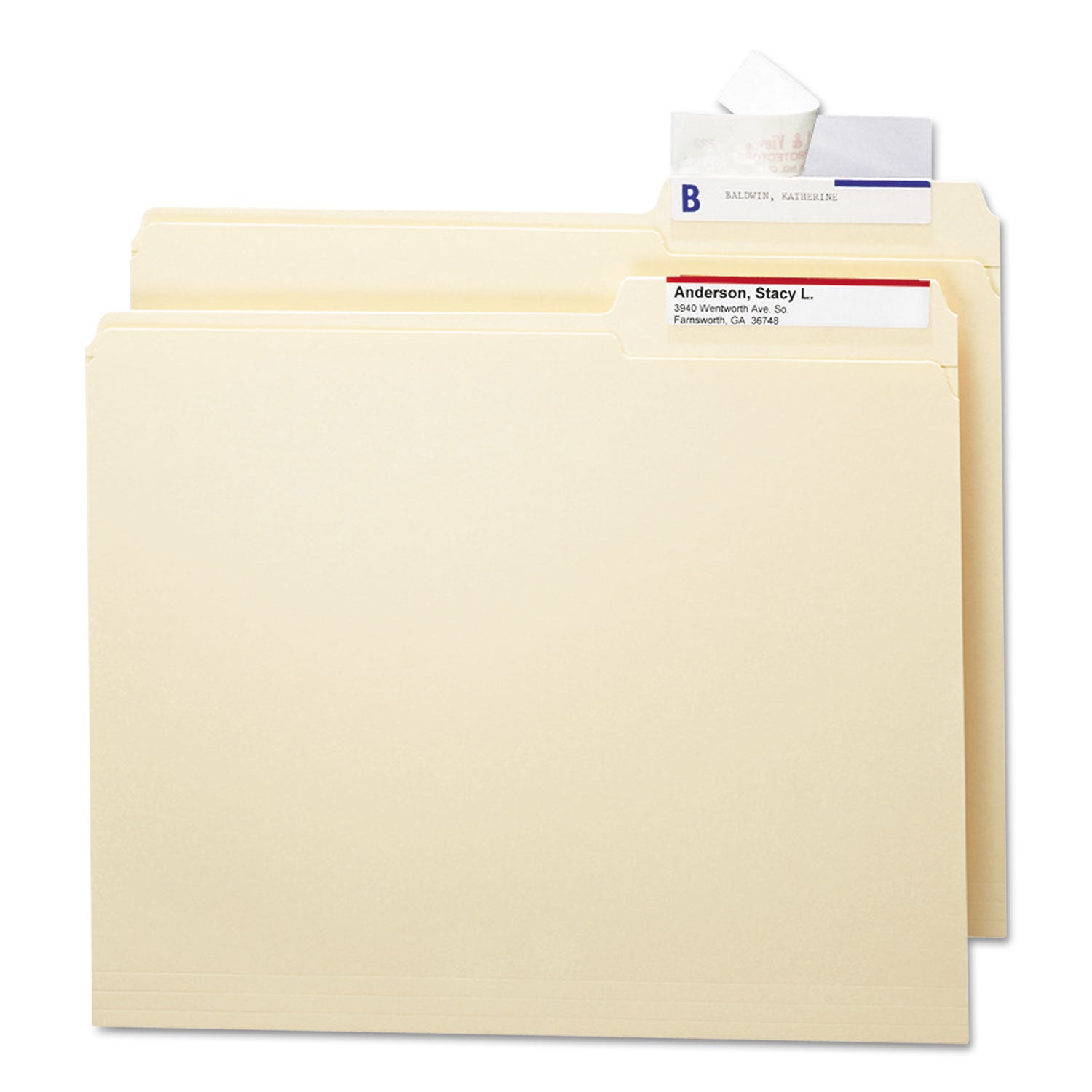 Seal and View File Folder Label Protector, Clear Laminate, 3.5 x 1.69, 100/Pack -