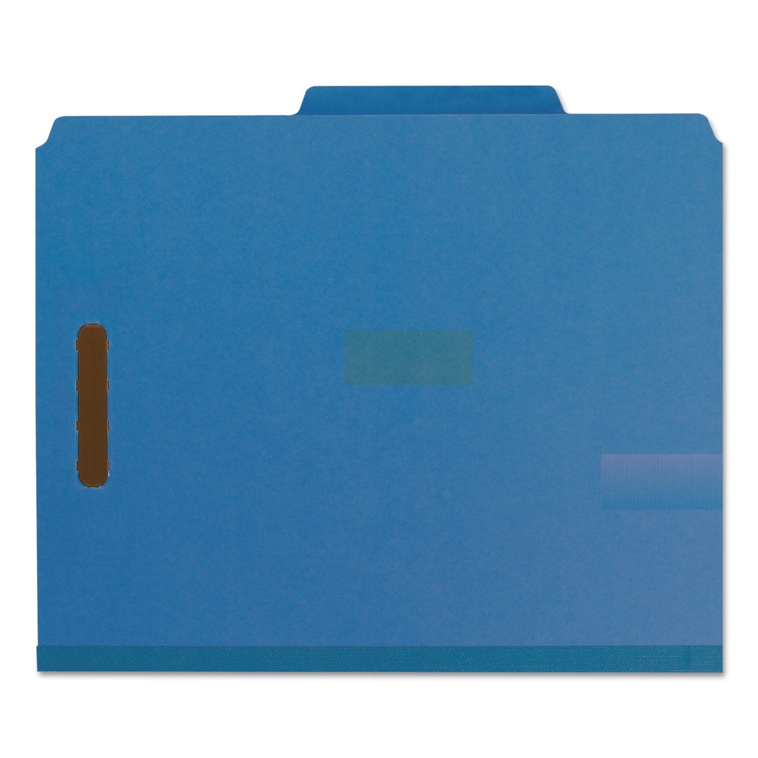 Recycled Pressboard Classification Folders, 2" Expansion, 2 Dividers, 6 Fasteners, Letter Size, Dark Blue, 10/Box -