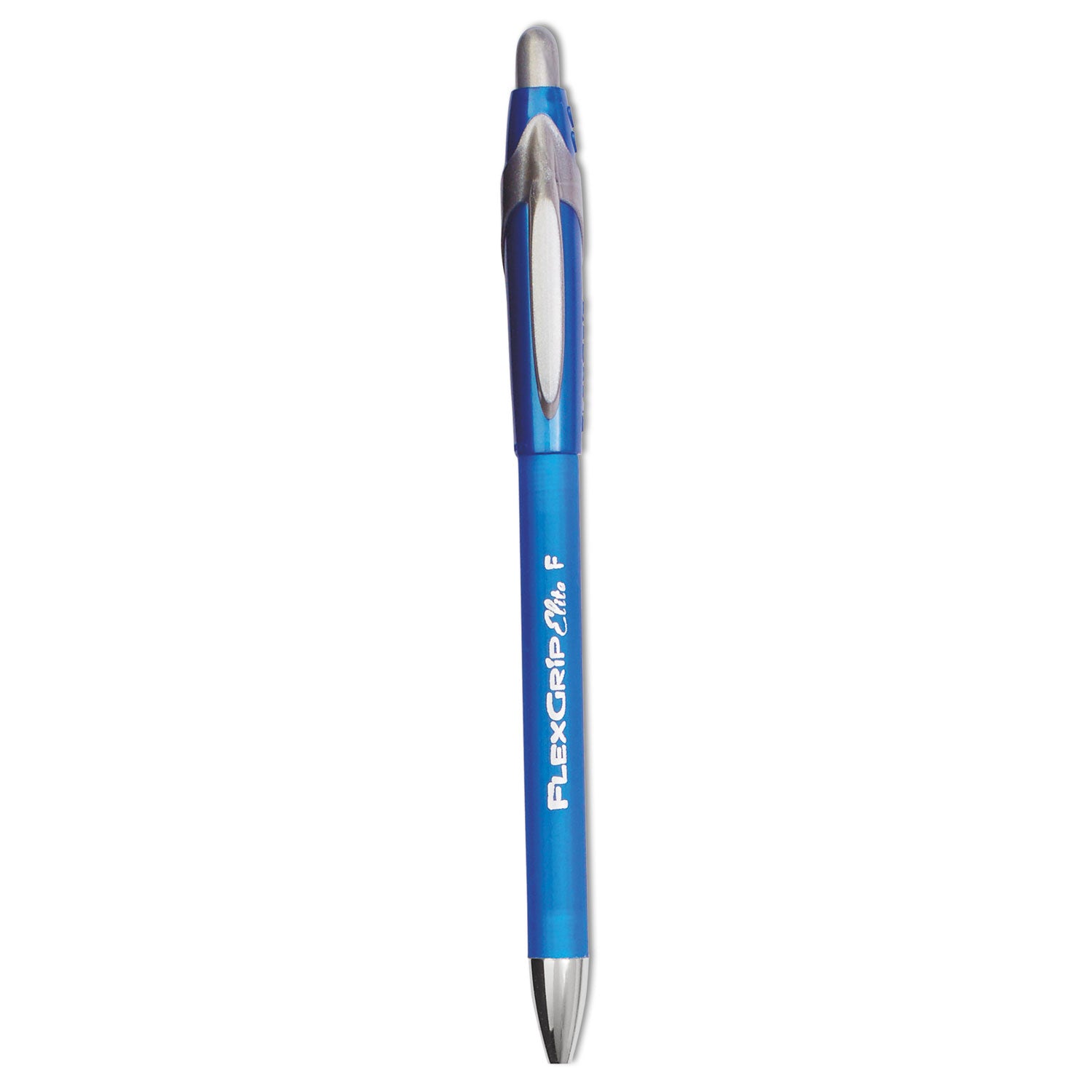 FlexGrip Elite Ballpoint Pen, Retractable, Fine 0.8 mm, Blue Ink, Blue Barrel, Dozen -