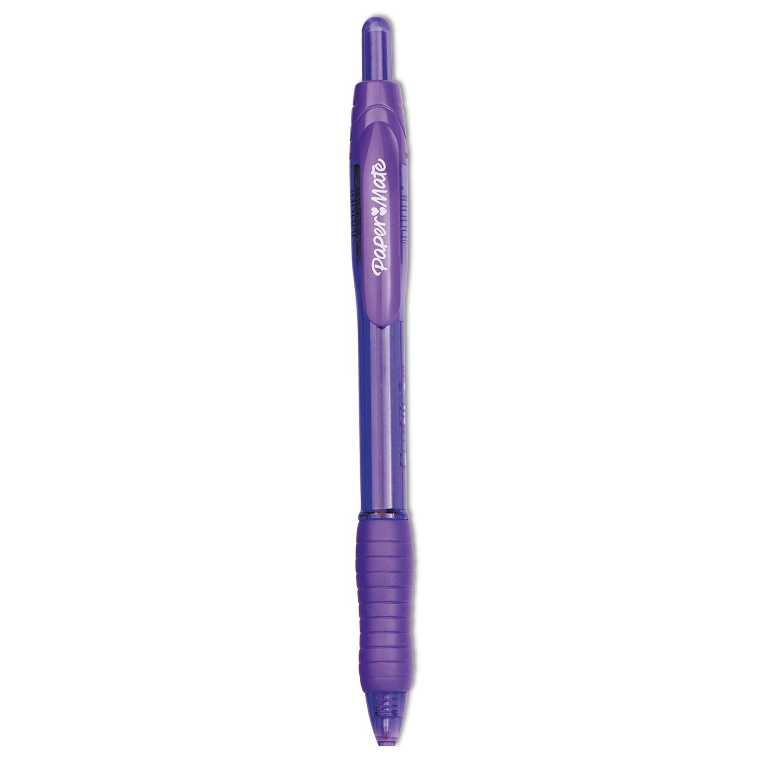 Profile Ballpoint Pen, Retractable, Bold 1.4 mm, Purple Ink, Translucent Purple Barrel, Dozen -
