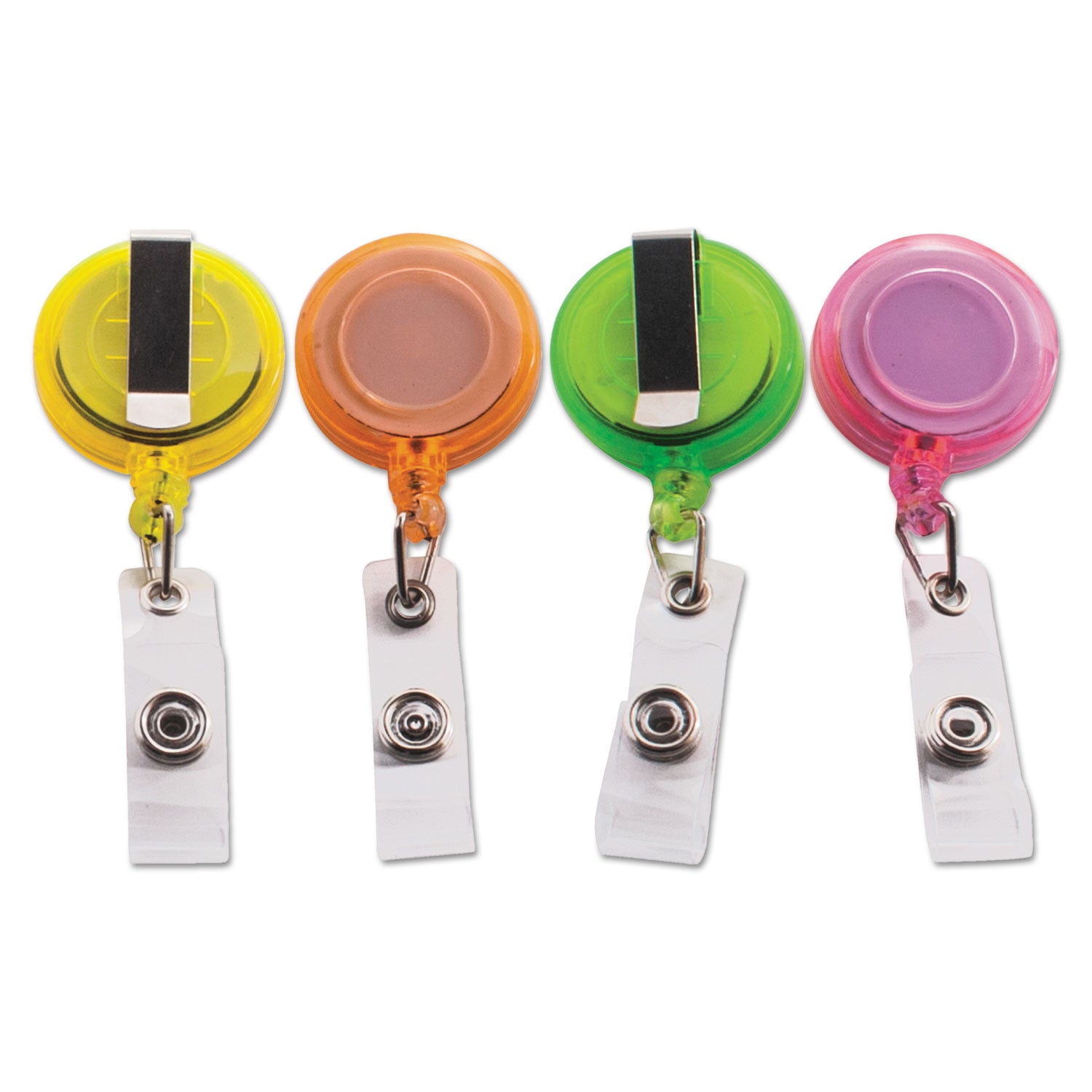 deluxe-retractable-id-card-reel-30-extension-assorted-colors-20-pack_avt91161 - 1