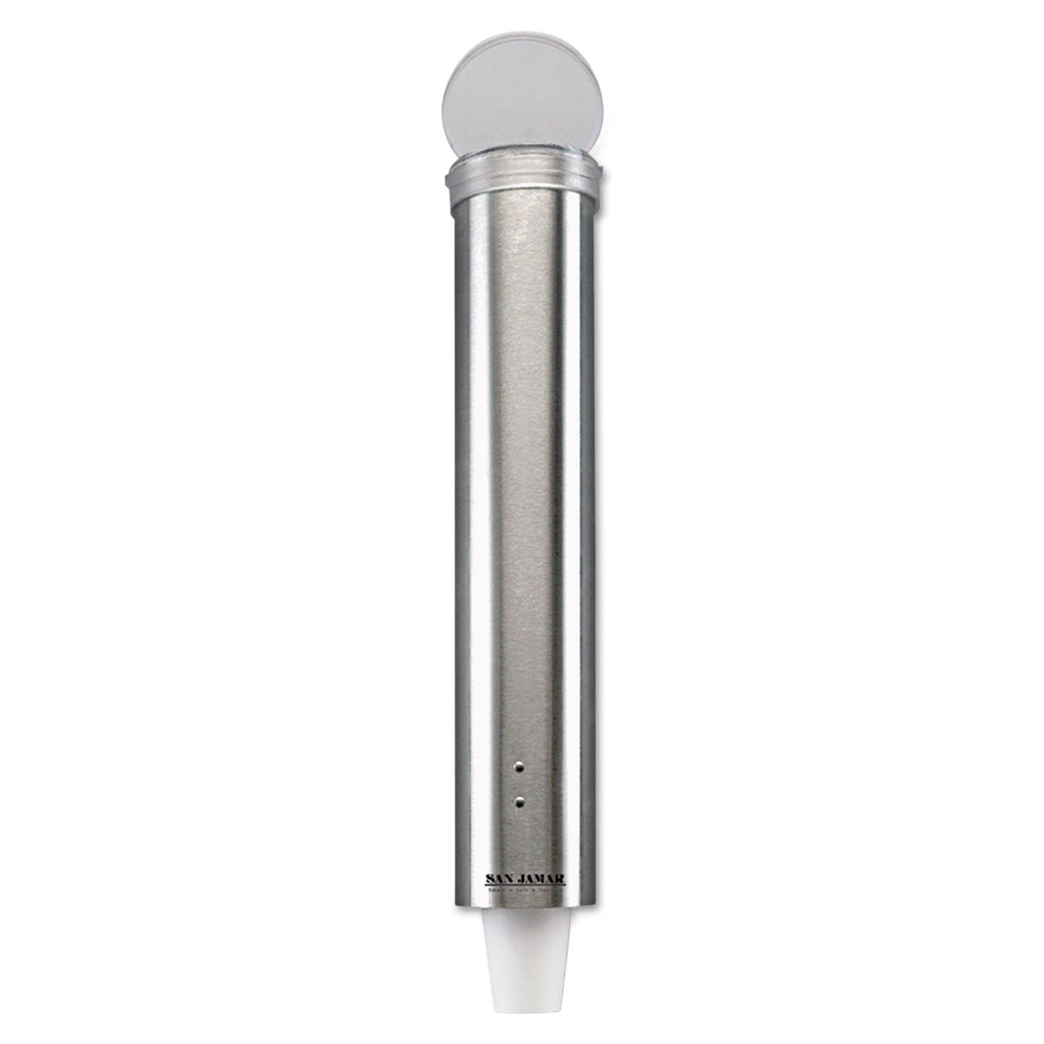 Small Pull-Type Water Cup Dispenser, For 5 oz Cups, Stainless Steel -