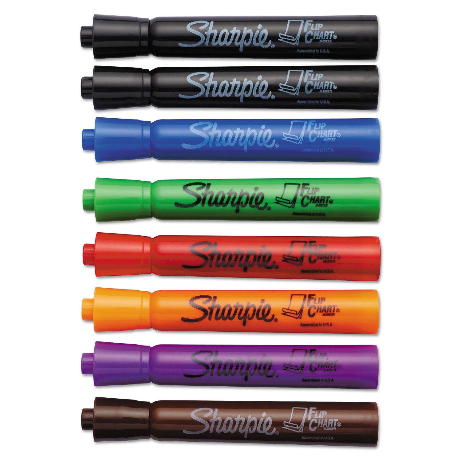 Flip Chart Marker, Broad Bullet Tip, Assorted Colors, 8/Set -
