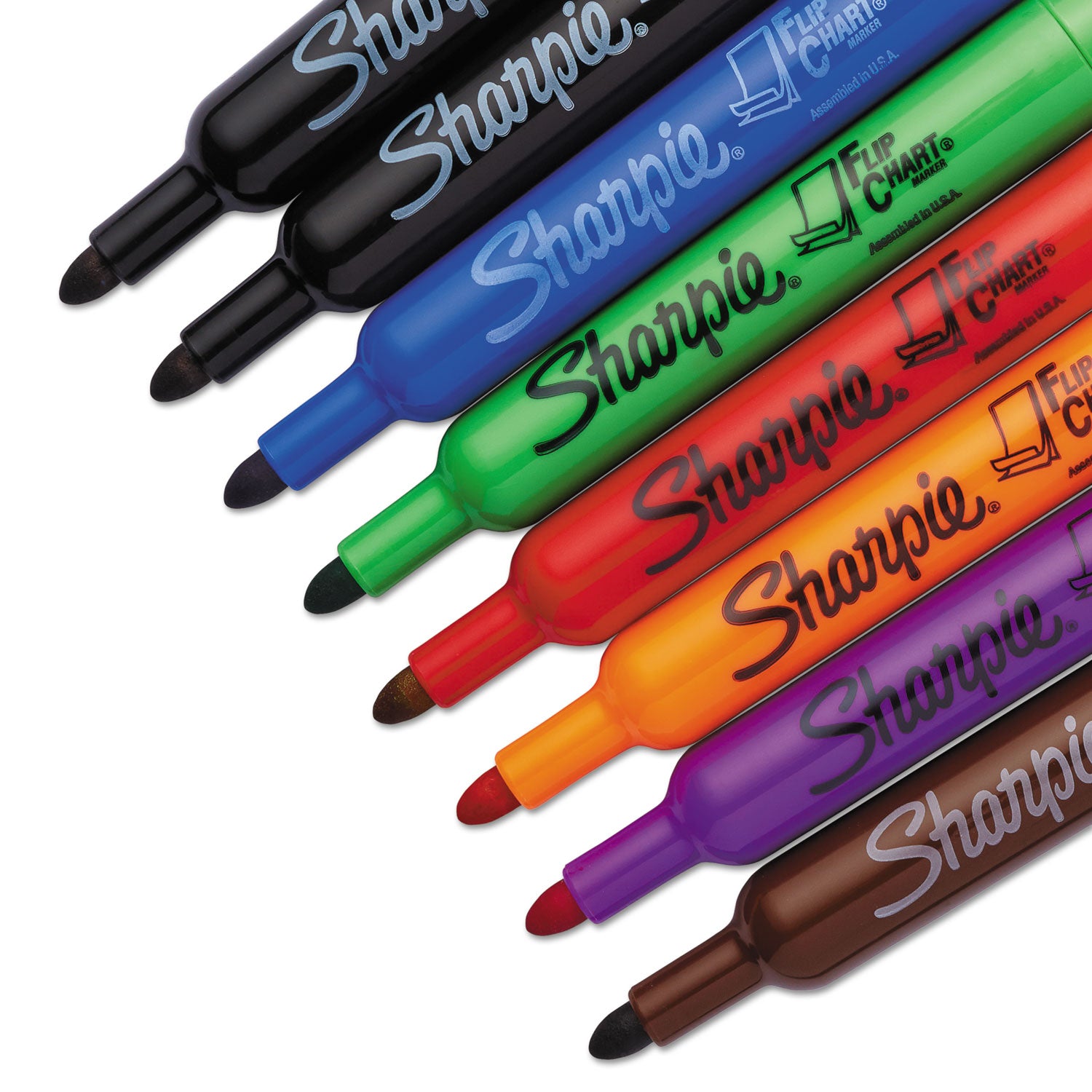 Flip Chart Marker, Broad Bullet Tip, Assorted Colors, 8/Set -