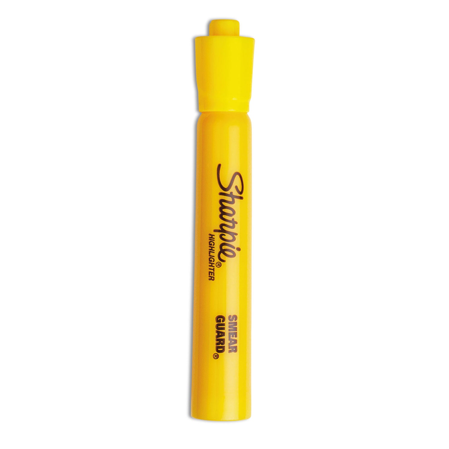 Tank Style Highlighters, Yellow Ink, Chisel Tip, Yellow Barrel, Dozen -