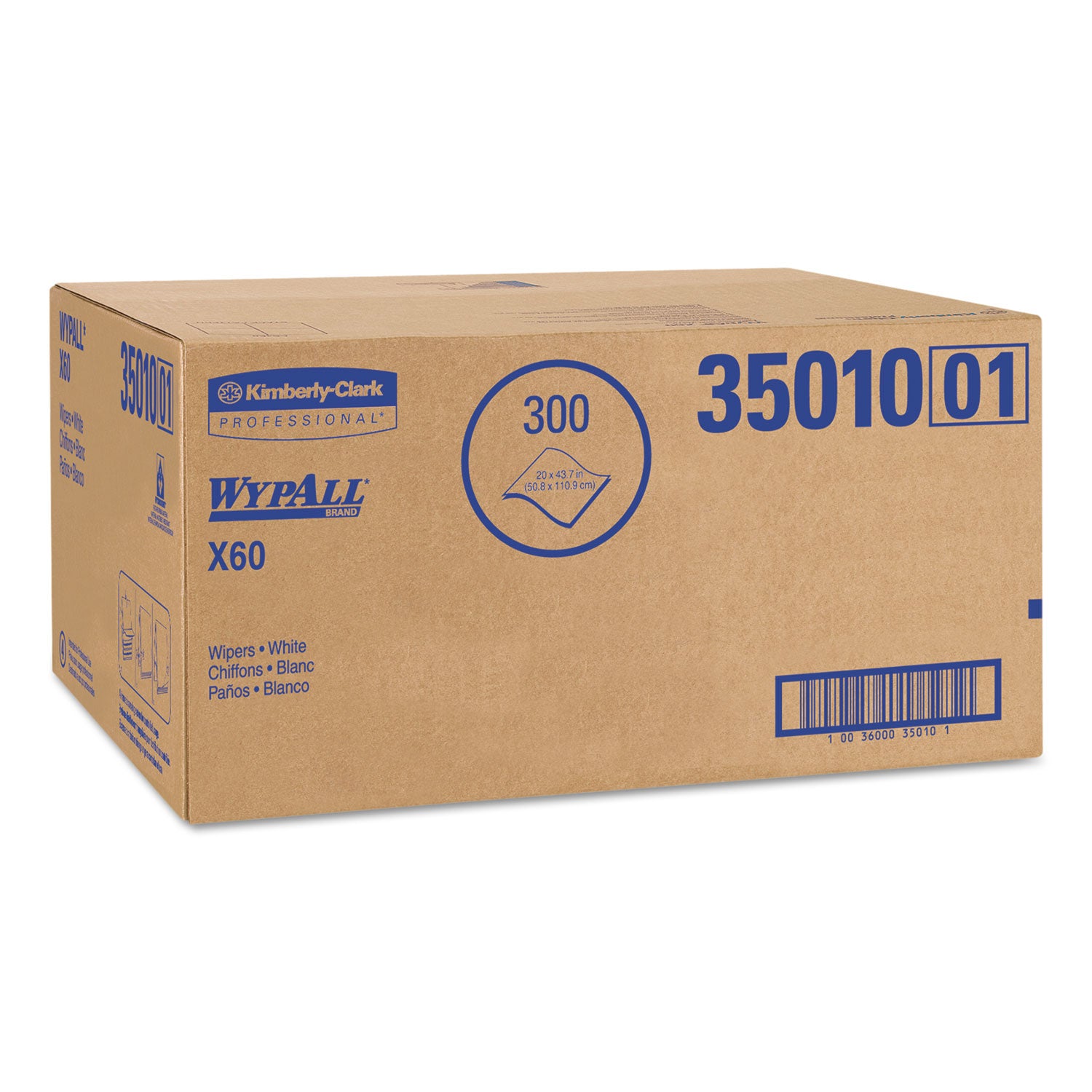 X60 Shower Towels, 22.5 x 39, White, 100/Box, 3 Boxes/Carton -