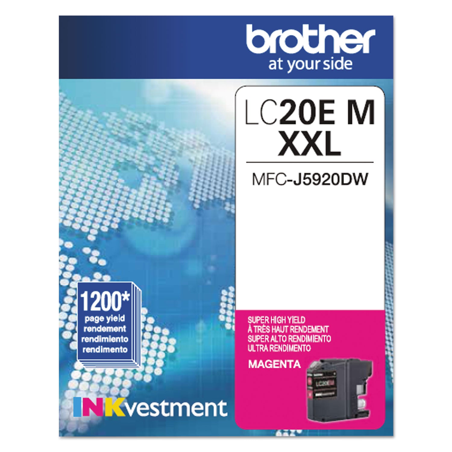 LC20EM INKvestment Super High-Yield Ink, 1,200 Page-Yield, Magenta -