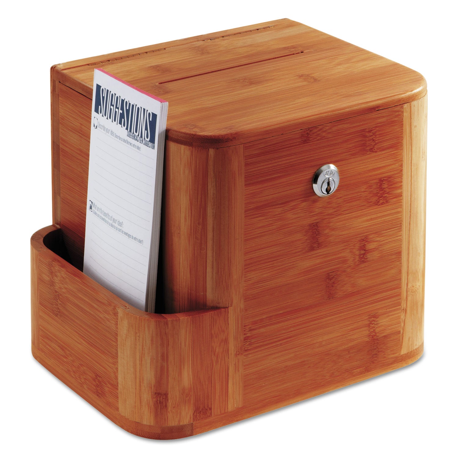 Bamboo Suggestion Boxes, 10 x 8 x 14, Cherry -