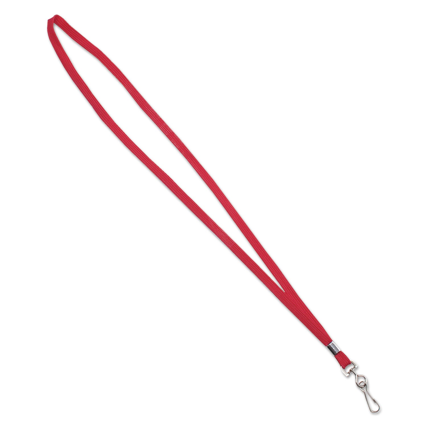 Deluxe Lanyards, Metal J-Hook Fastener, 36" Long, Red, 24/Box -