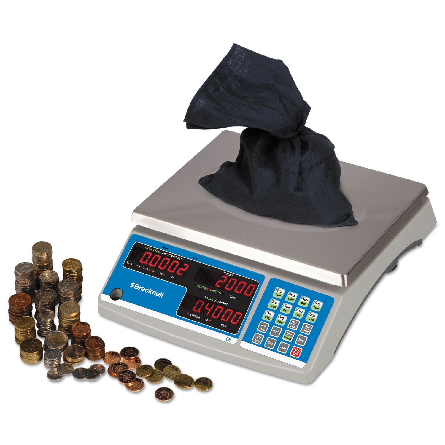Electronic 60 lb Coin and Parts Counting Scale, 11.5 x 8.75, Gray -