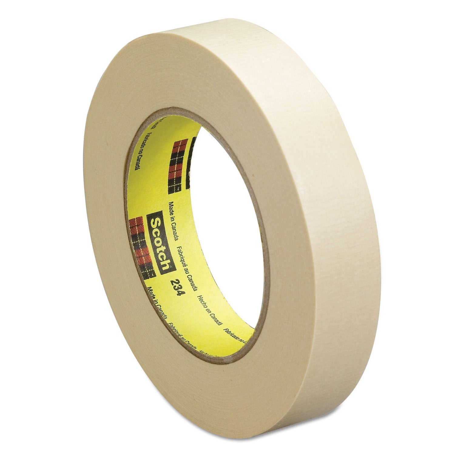General Purpose Masking Tape 234, 3" Core, 18 mm x 55 m, Tan -
