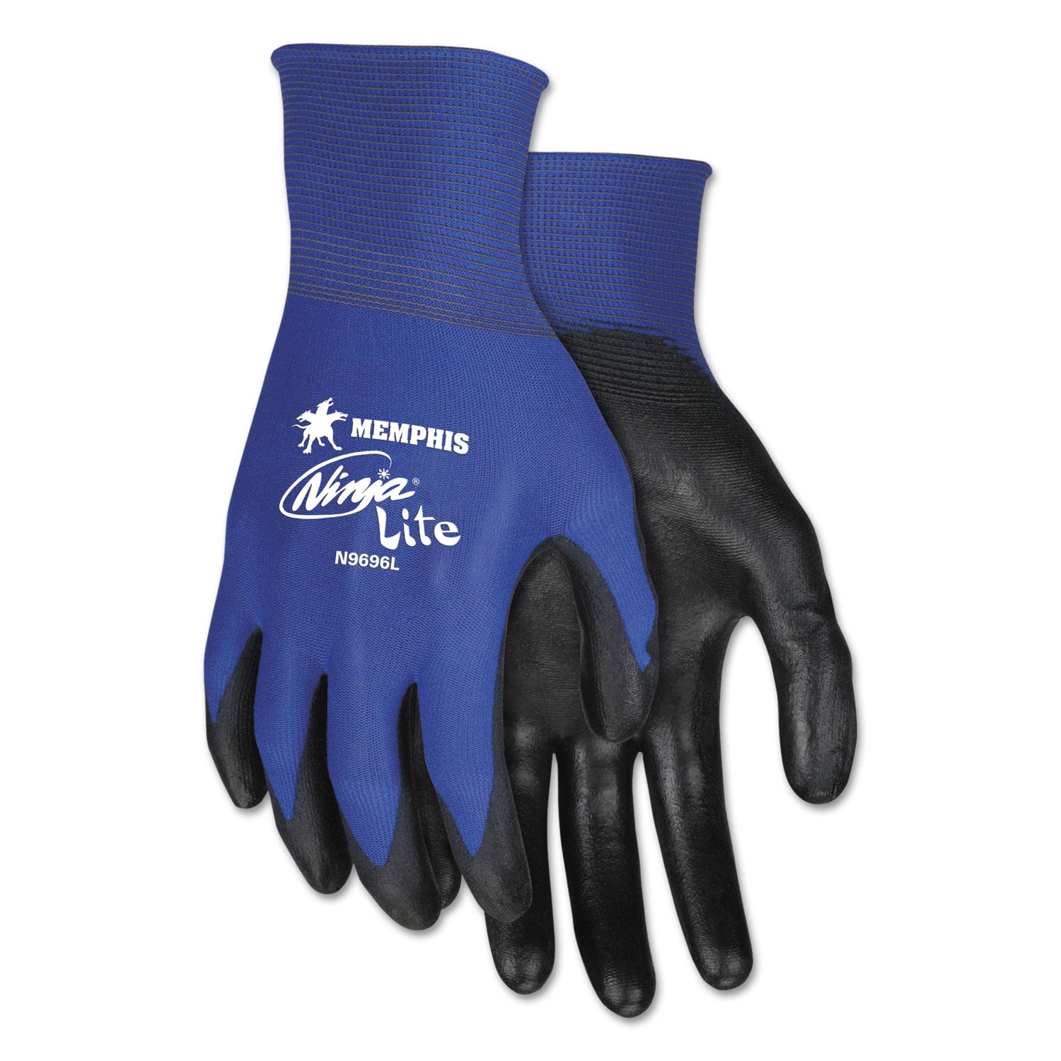 Ultra Tech TaCartonile Dexterity Work Gloves, Blue/Black, Large, Dozen -