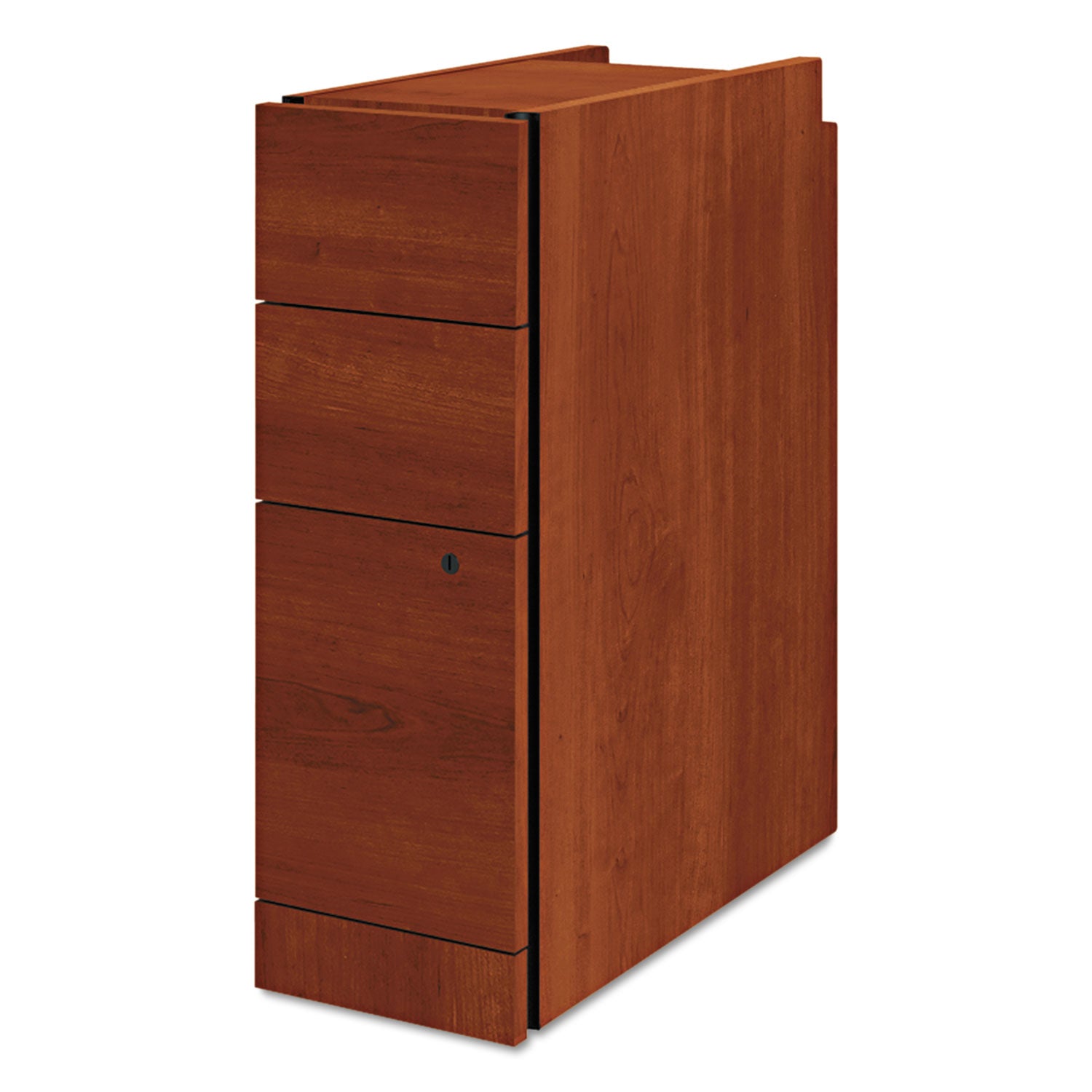 Narrow Pedestal, Left or Right, 3-Drawers: Box/Box/File, Legal/Letter, Cognac, 9.5" x 22.75" x 28 -
