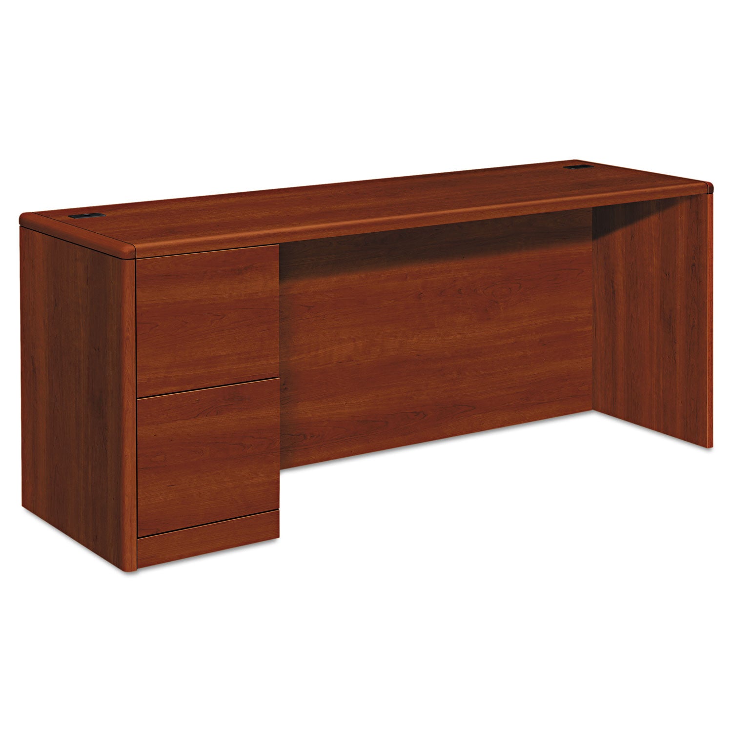 10700 Series Left Pedestal Credenza, 72w x 24d x 29.5h, Cognac -