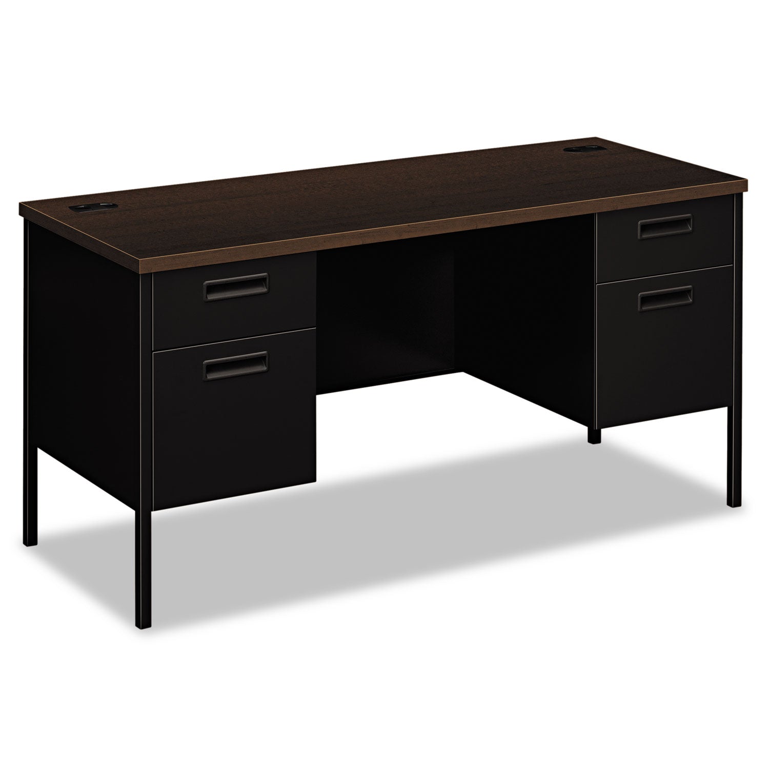 Metro Series Kneespace Credenza, 60w x 24d x 29.5h, Mocha/Black -