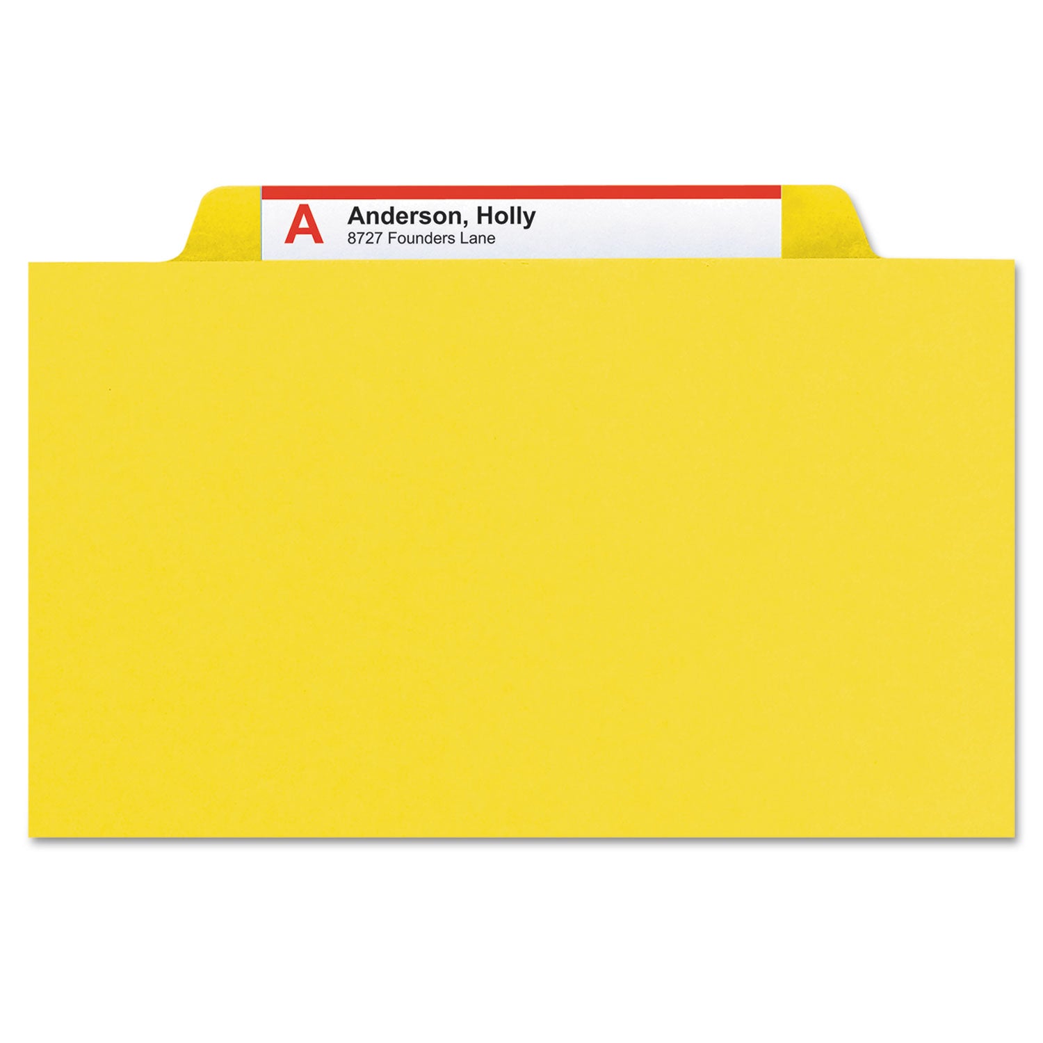 Expanding Recycled Heavy Pressboard Folders, 1/3-Cut Tabs: Assorted, Letter Size, 1" Expansion, Yellow, 25/Box -