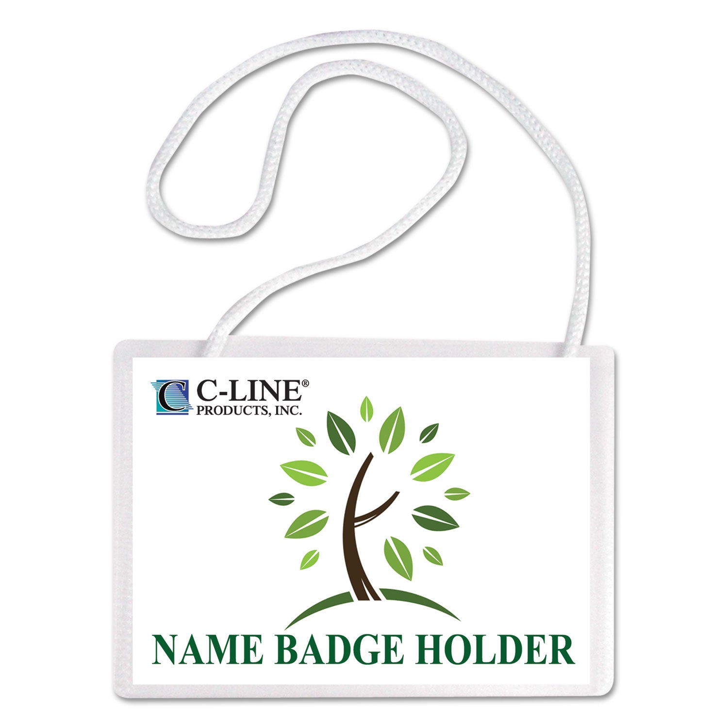 Specialty Name Badge Holder Kits, 4 x 3, Horizontal Orientation, White, 50/Box -