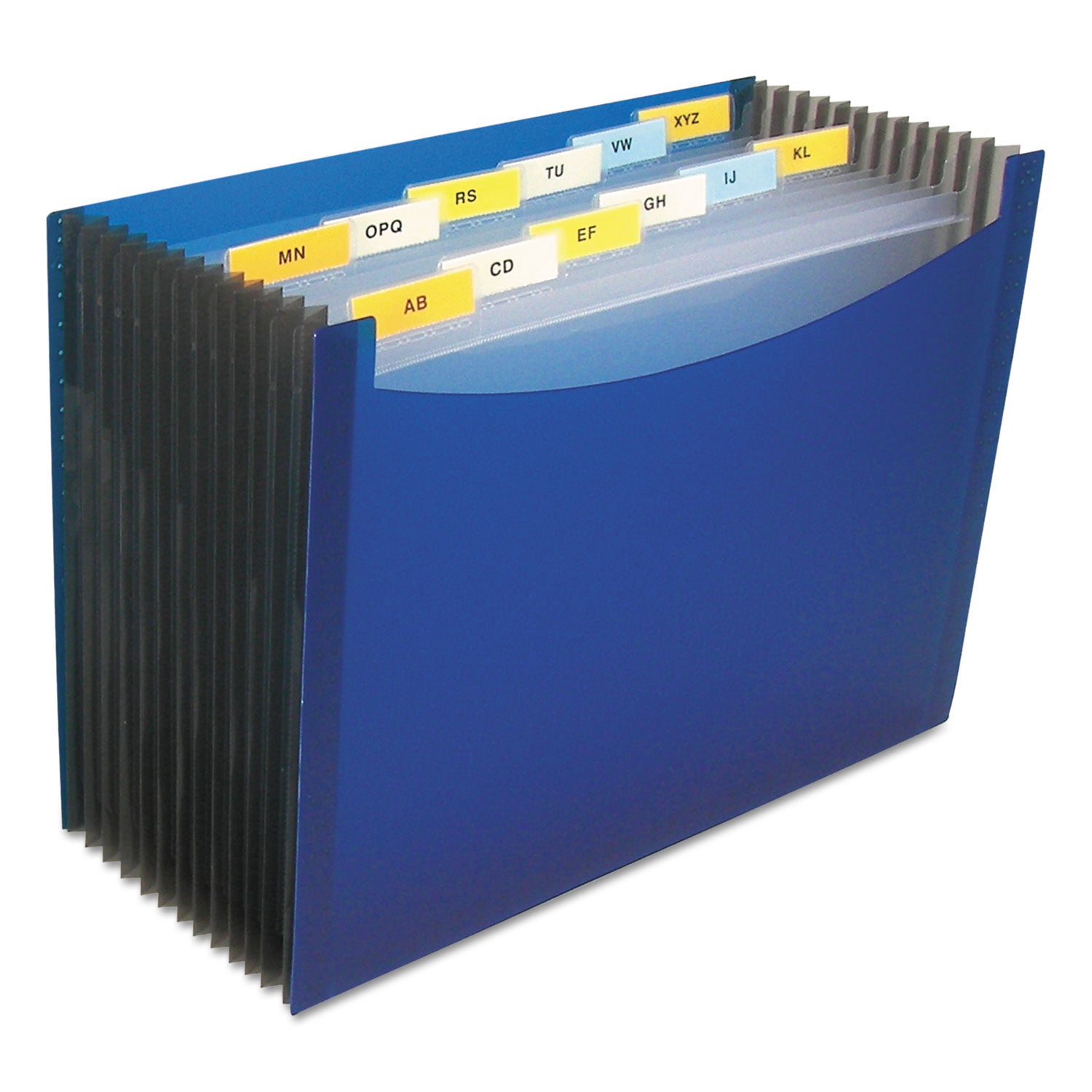 13-Pocket Expanding File, 9.25" Expansion, 13 Sections, 1/6-Cut Tabs, Letter Size, Blue -