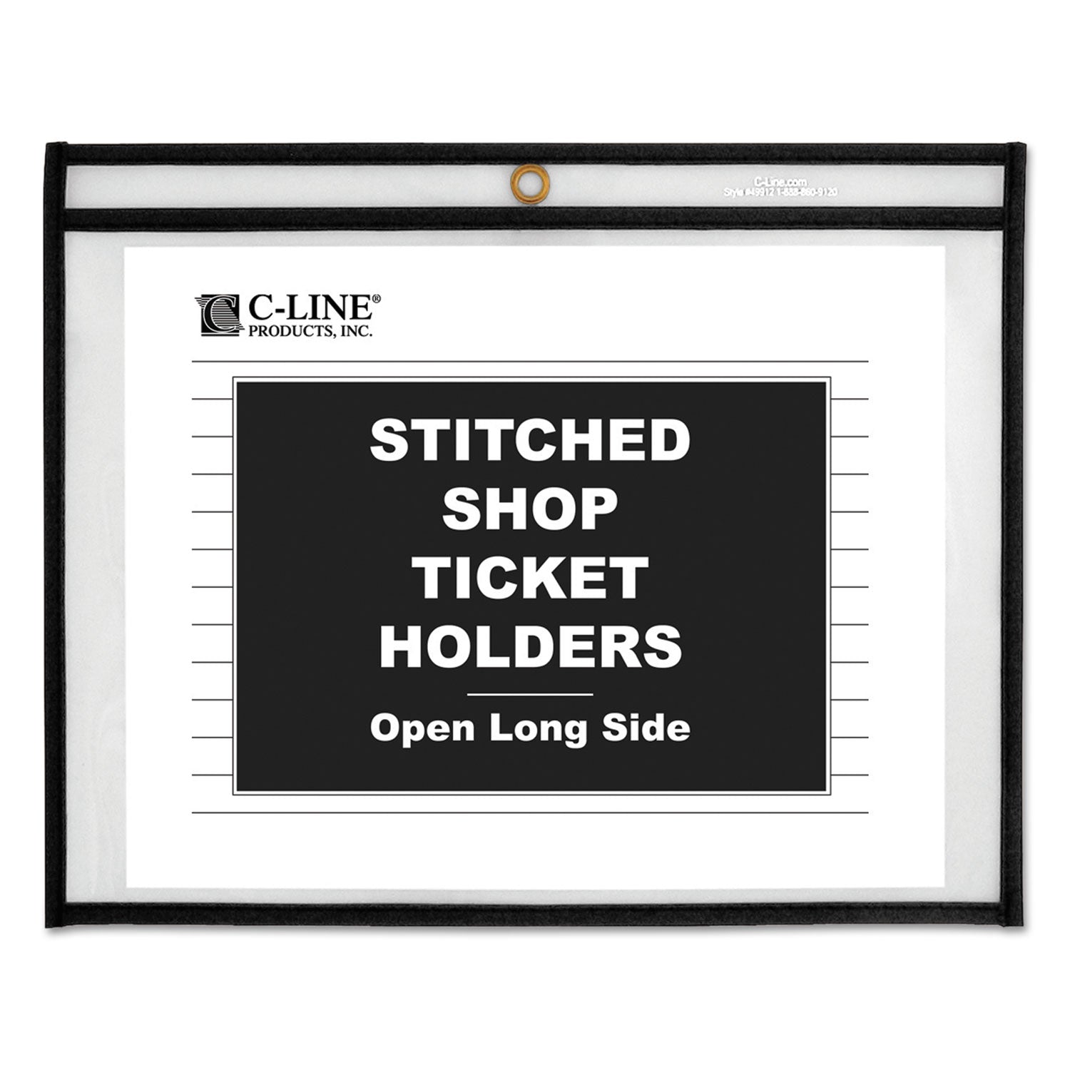 Shop Ticket Holders, Stitched, Sides Clear, 50 Sheets, 11 x 8.5, 25/Box -
