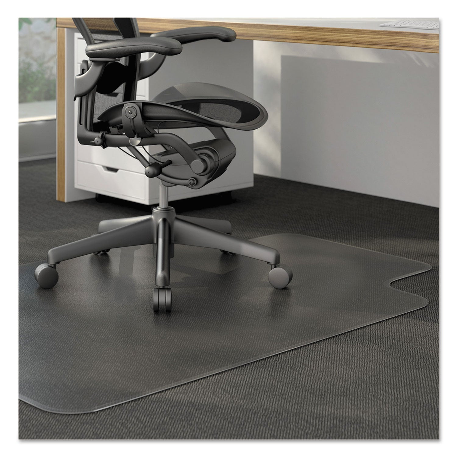 moderate-use-studded-chair-mat-for-low-pile-carpet-45-x-53-wide-lipped-clear_alemat4553clpl - 1