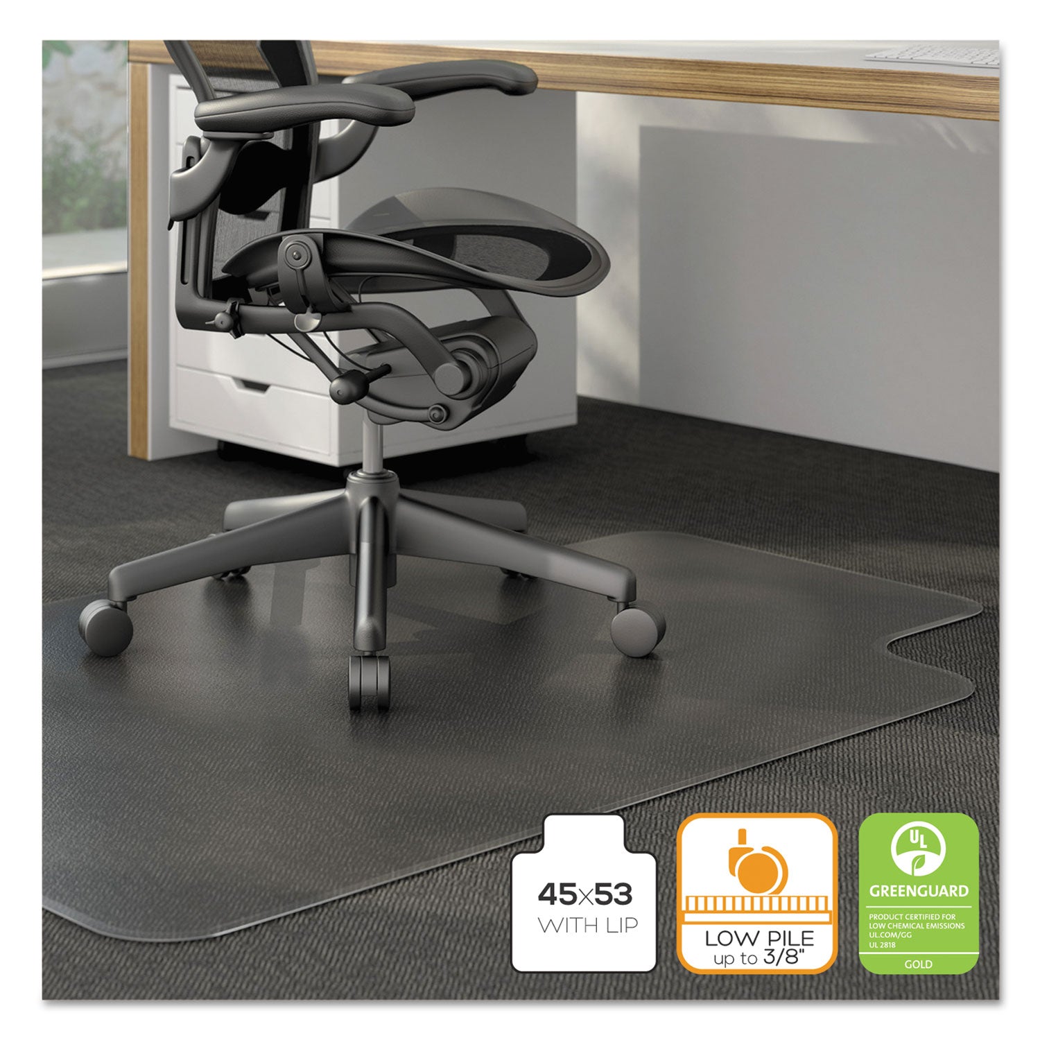 moderate-use-studded-chair-mat-for-low-pile-carpet-45-x-53-wide-lipped-clear_alemat4553clpl - 2