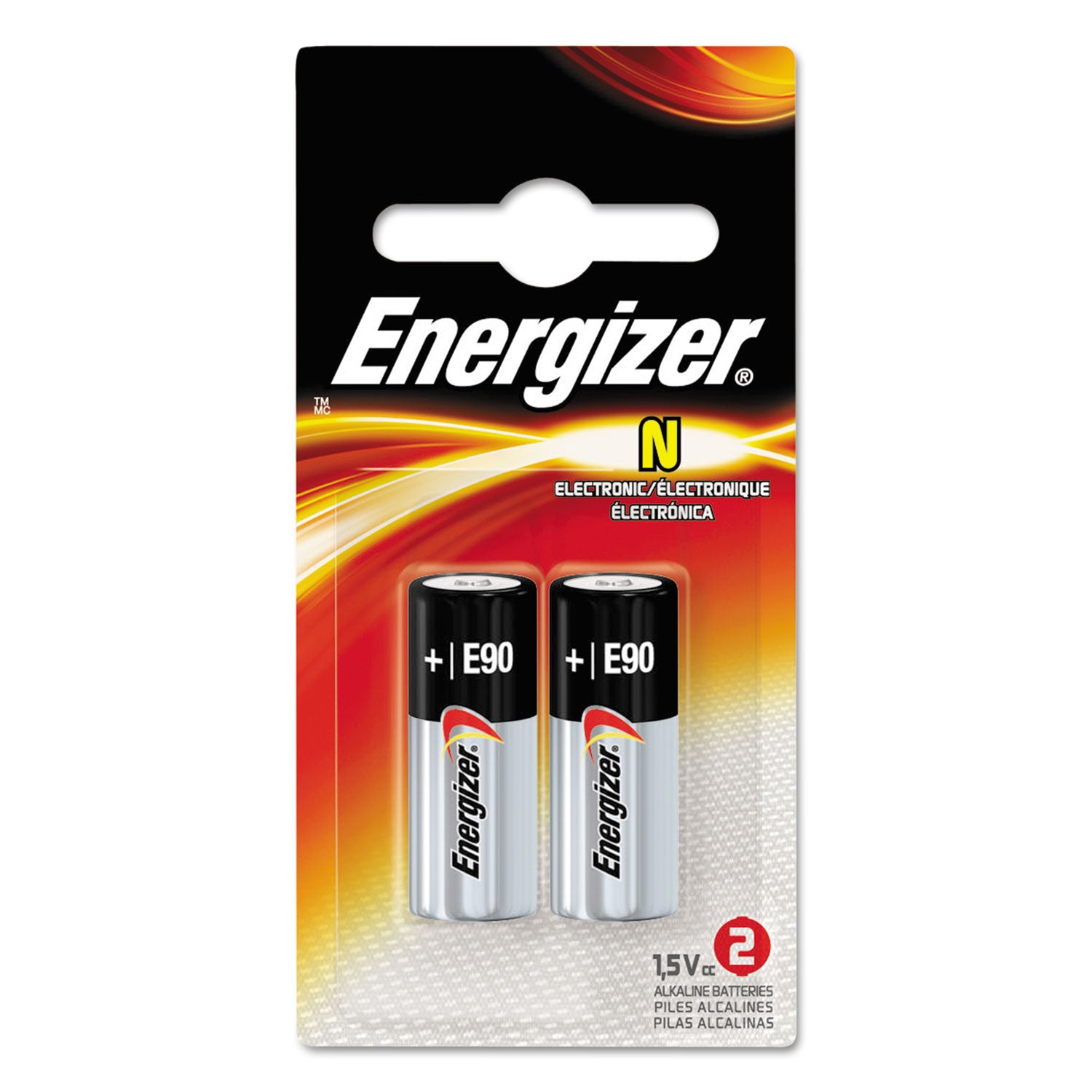 E90BP-2 Alkaline Batteries, 1.5 V, 2/Pack -