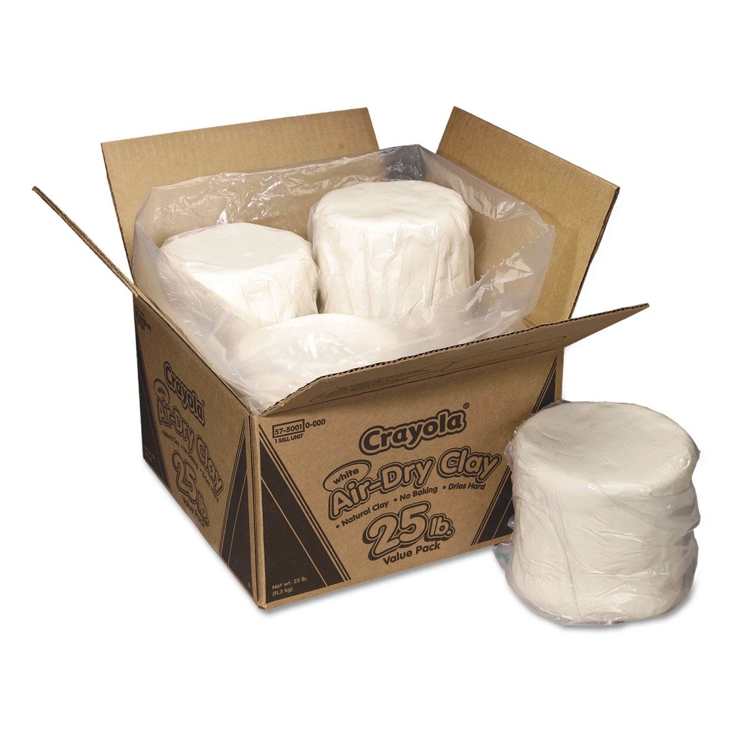 Air-Dry Clay, White, 25 lbs -