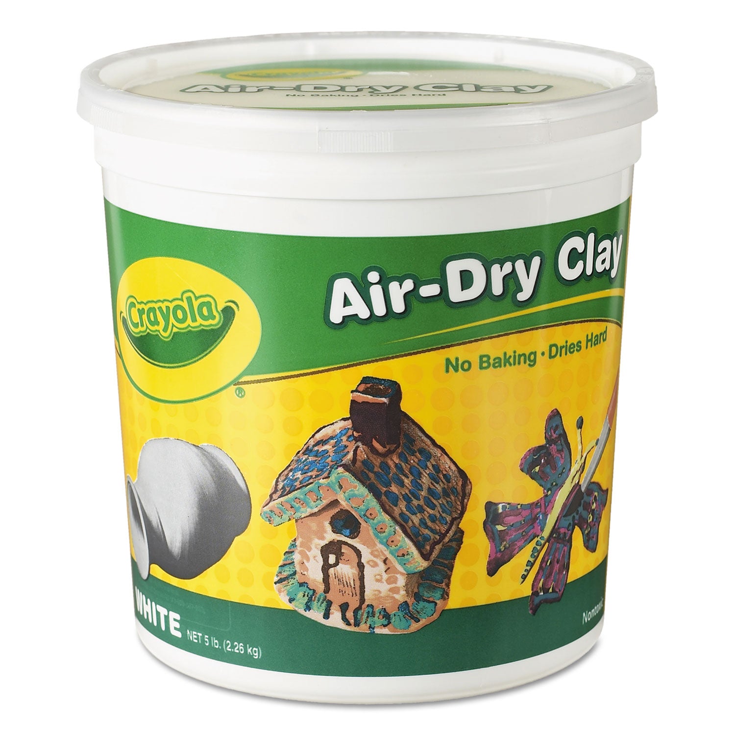 Air-Dry Clay, White, 5 lbs -